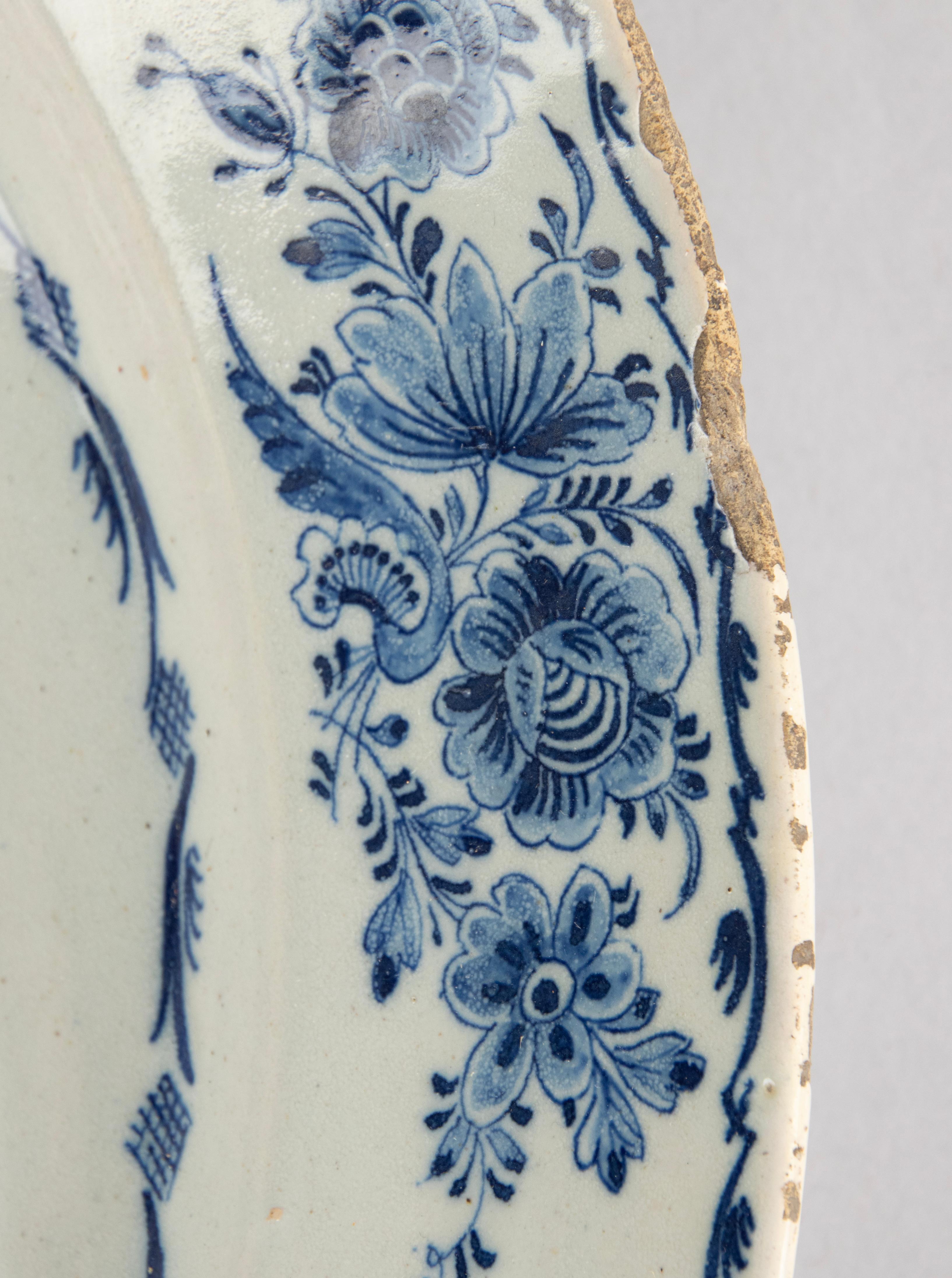 18th Century Ceramic Delft Wall Plate  For Sale 4