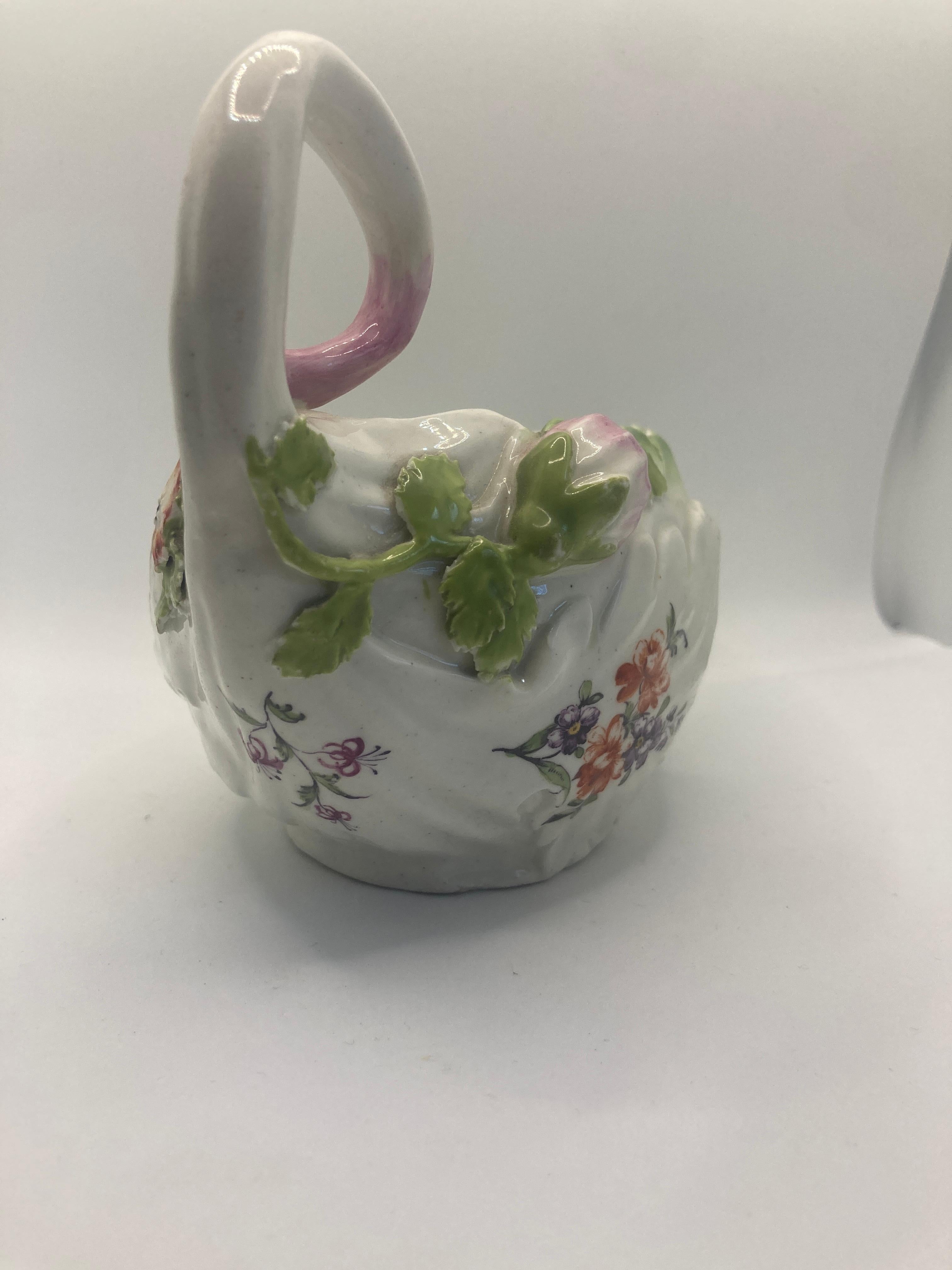 Porcelain 18th Century Chelsea Derby Lettuce Form Sauce Boat, circa 1760 For Sale