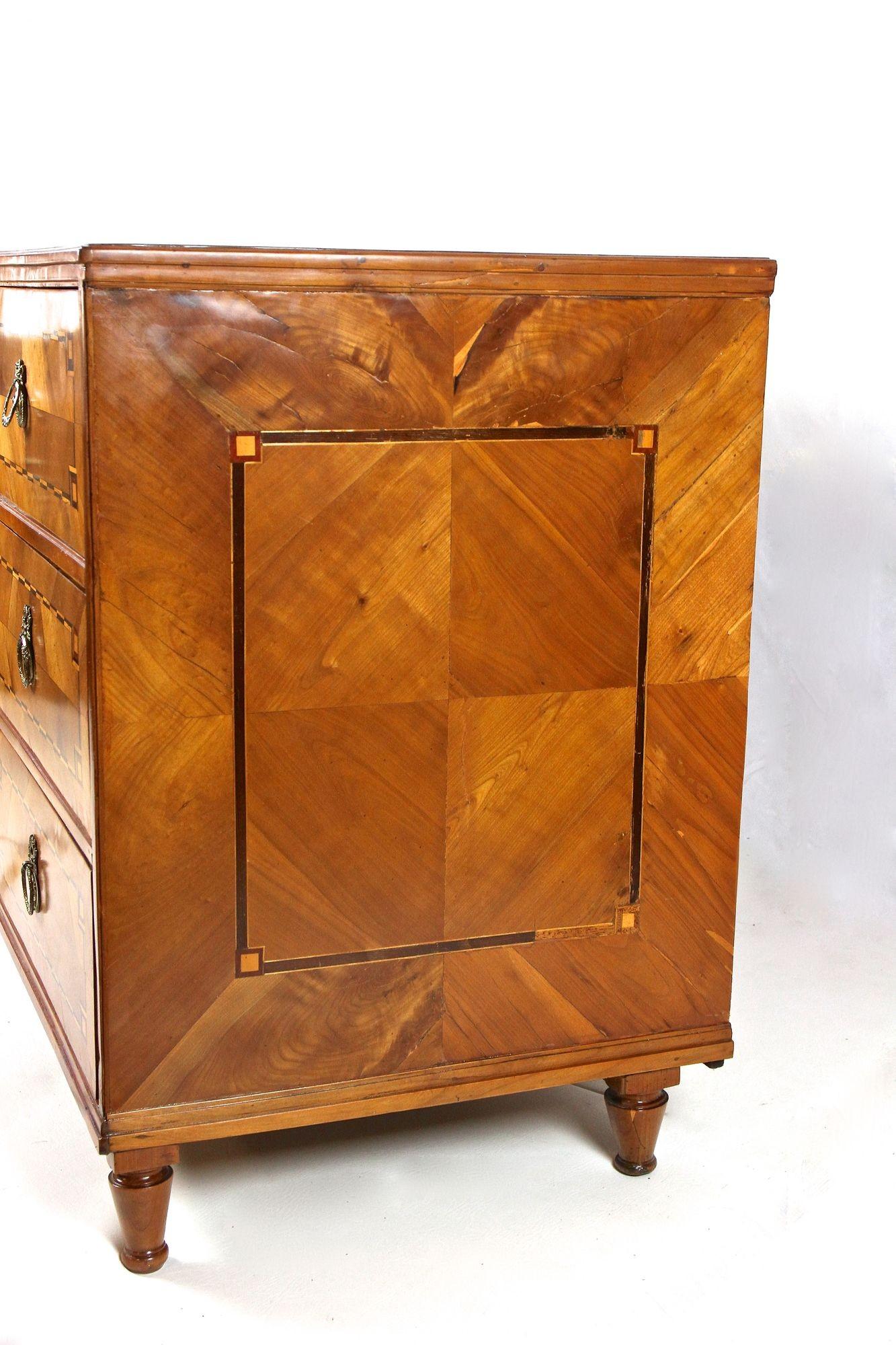 18th Century Cherrywood Chest of Drawers, Josephinism Period, Austria circa 1790 For Sale 5
