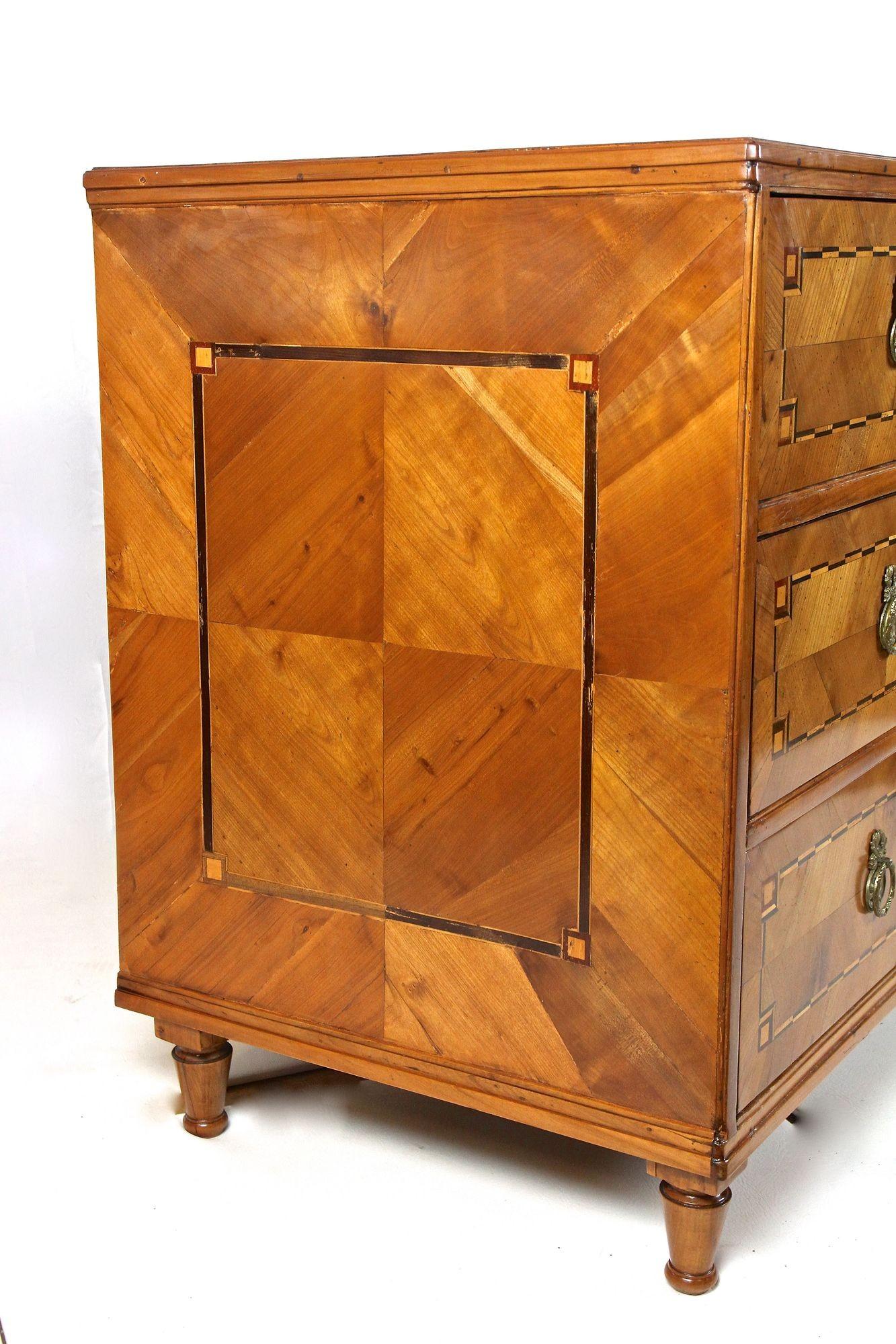 18th Century Cherrywood Chest of Drawers, Josephinism Period, Austria circa 1790 For Sale 6