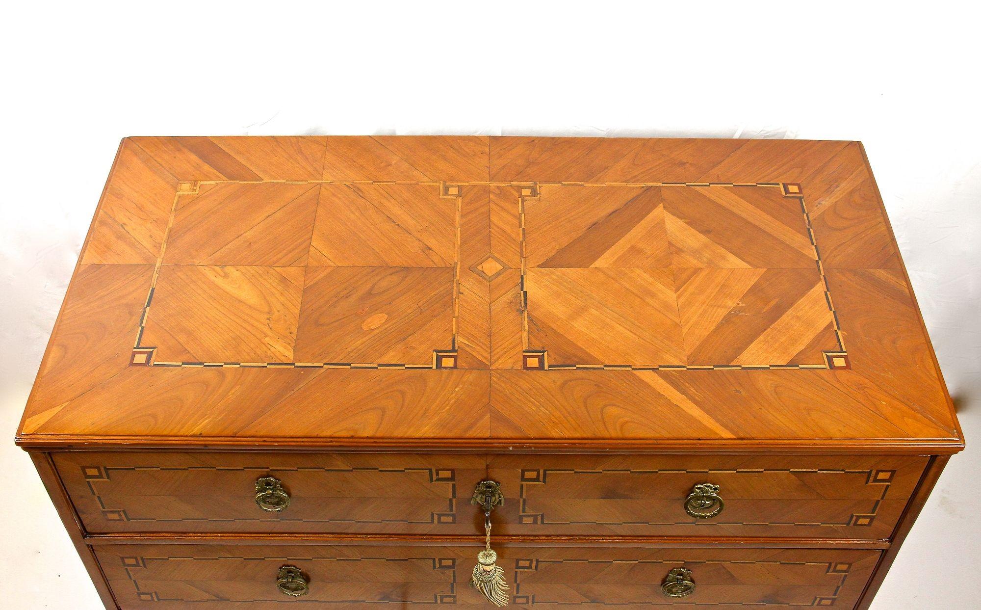 18th Century Cherrywood Chest of Drawers, Josephinism Period, Austria circa 1790 For Sale 1