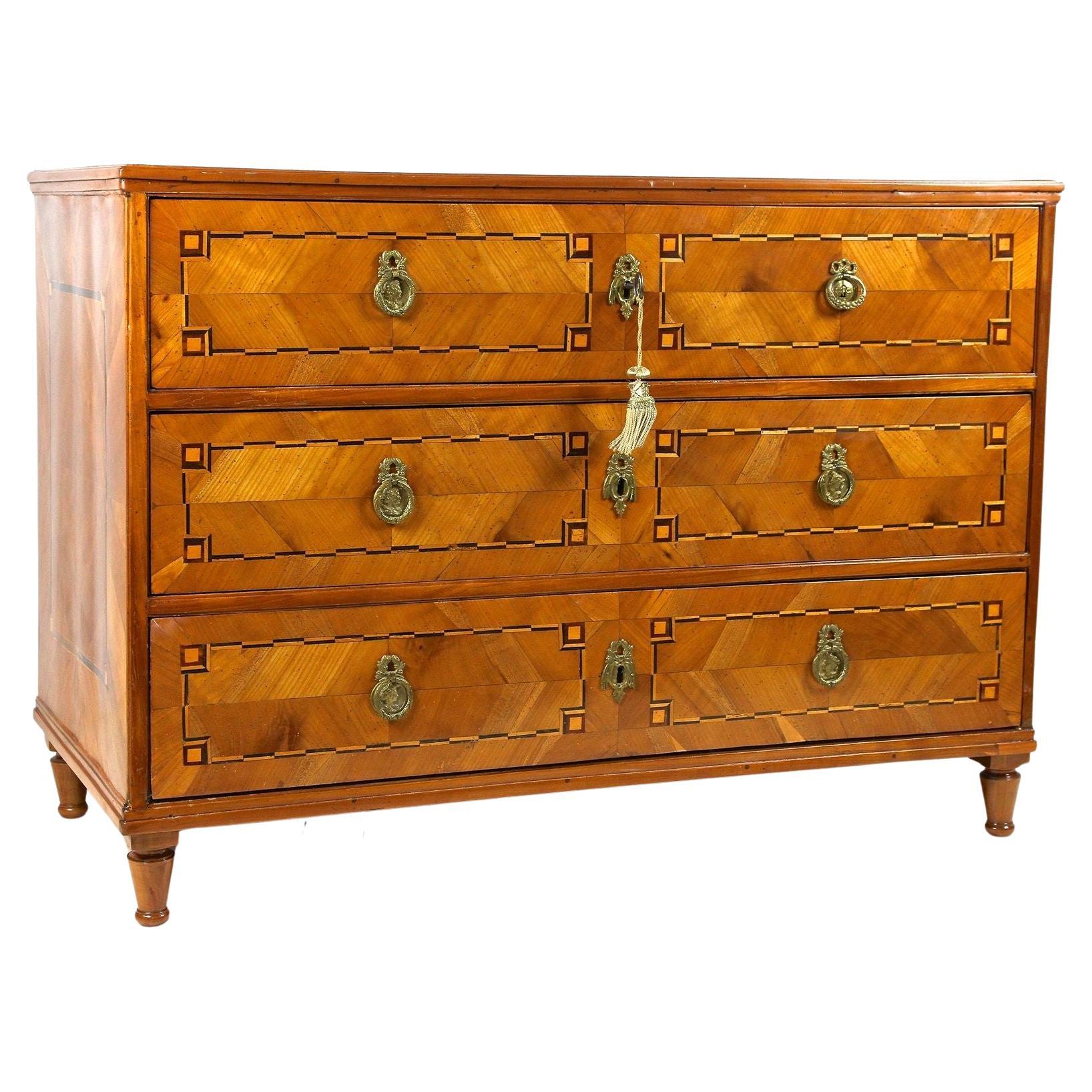 18th Century Cherrywood Chest of Drawers, Josephinism Period, Austria circa 1790 For Sale