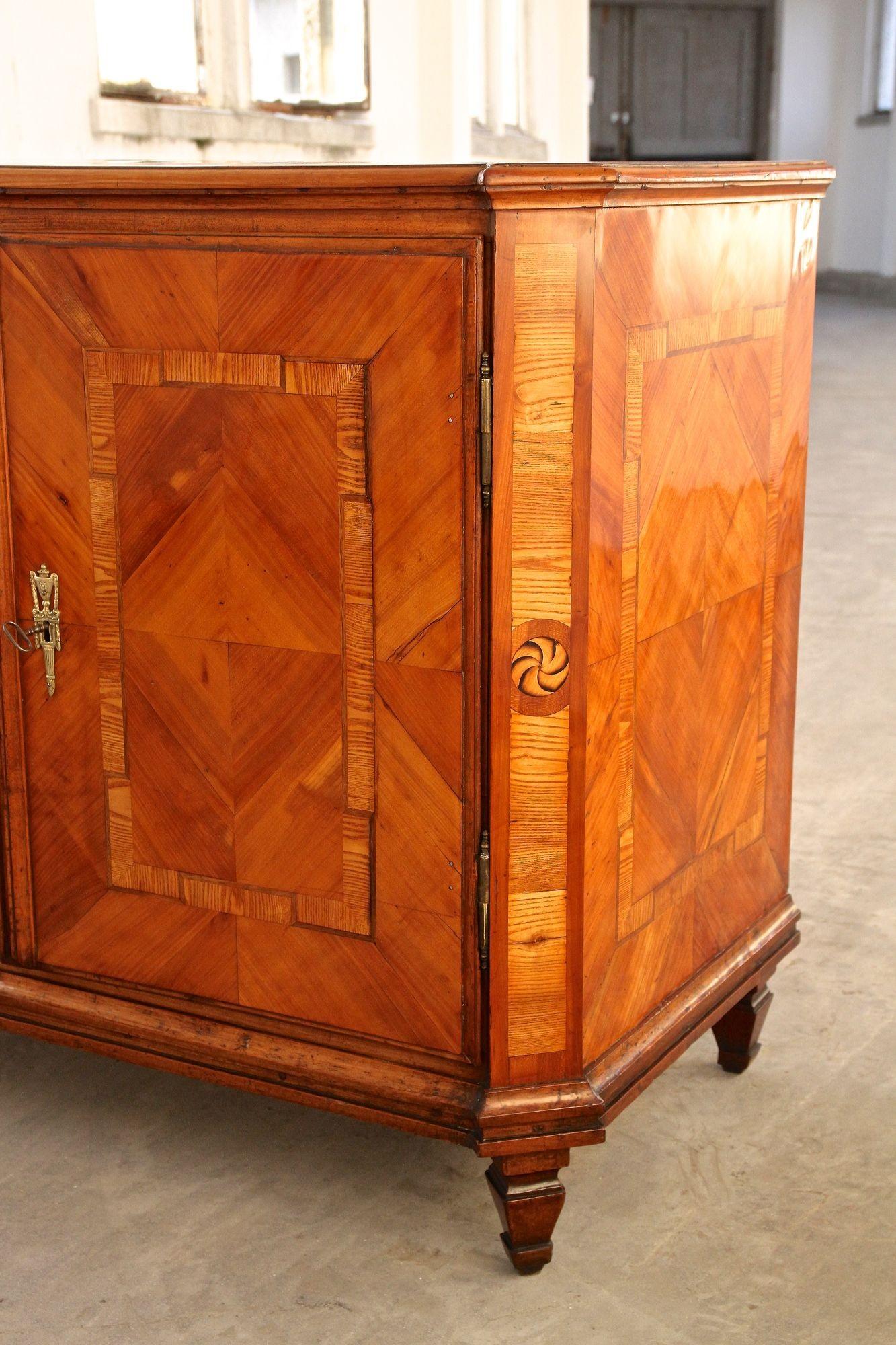 Brass 18th Century Cherrywood Half Cabinet/ Sideboard, Josephinism Era, AT circa 1780 For Sale