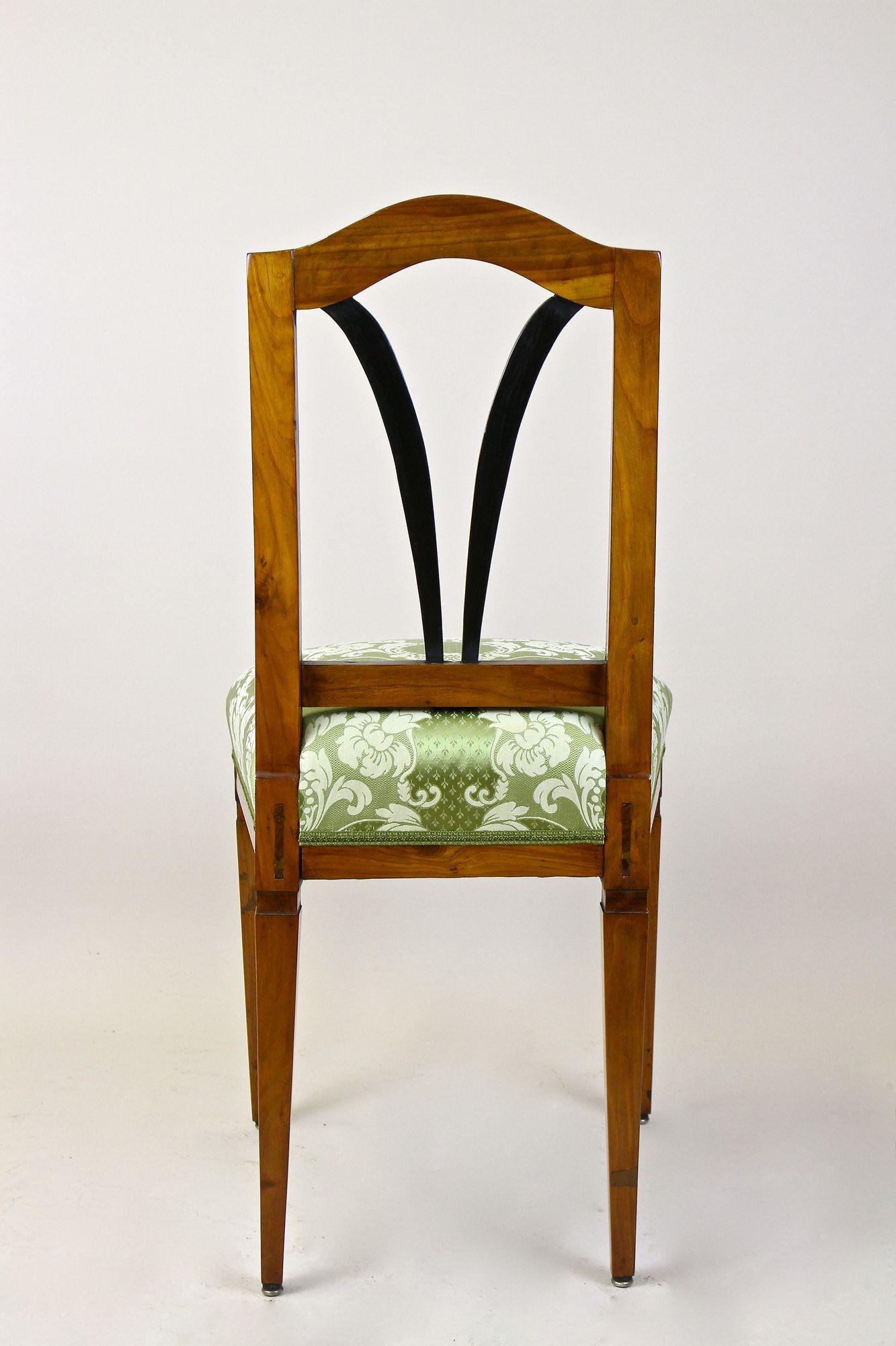 18th Century Cherrywood Side Chair Newly Upholstered, Austria, circa 1790 For Sale 4