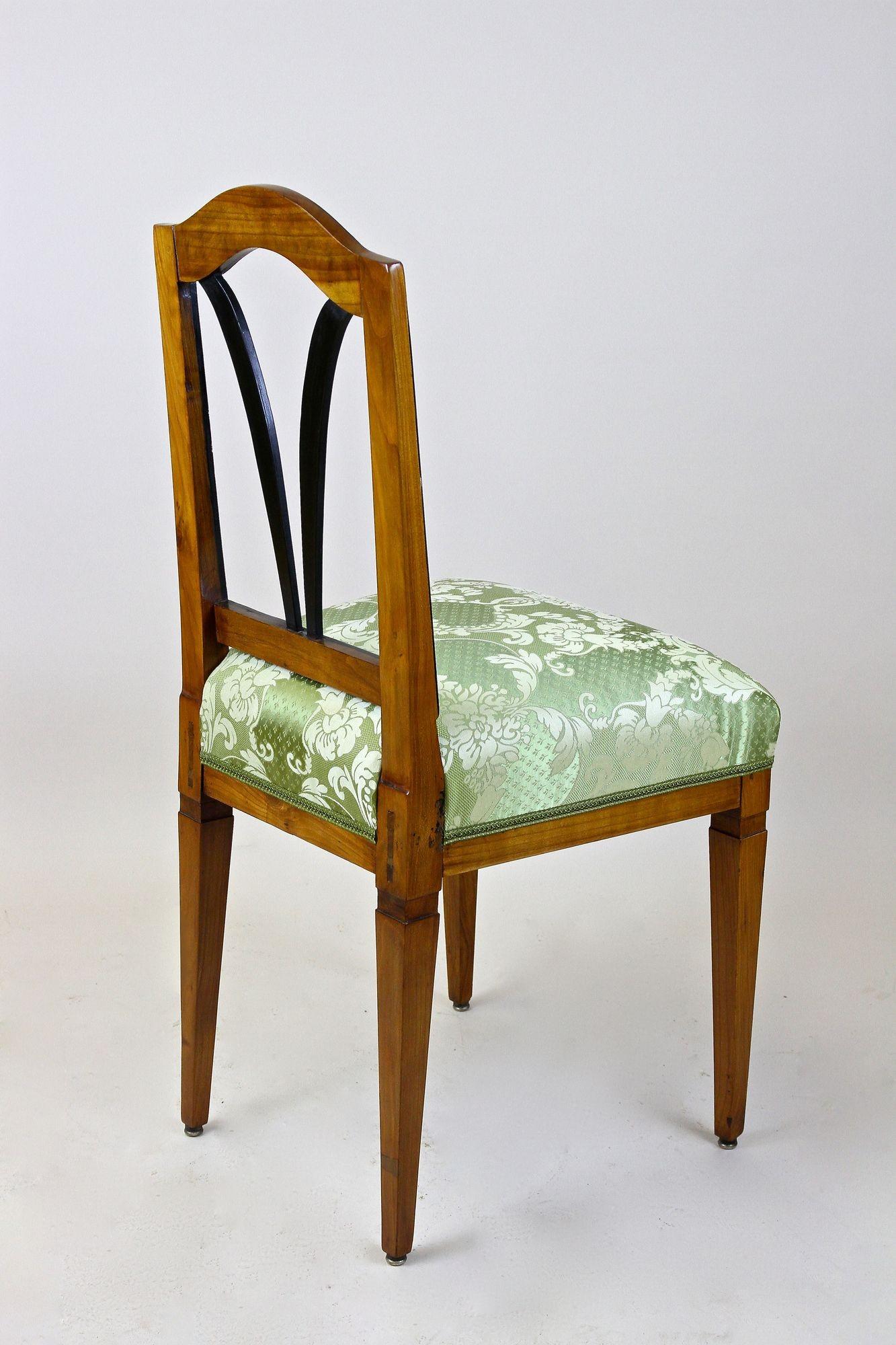 18th Century Cherrywood Side Chair Newly Upholstered, Austria, circa 1790 For Sale 6