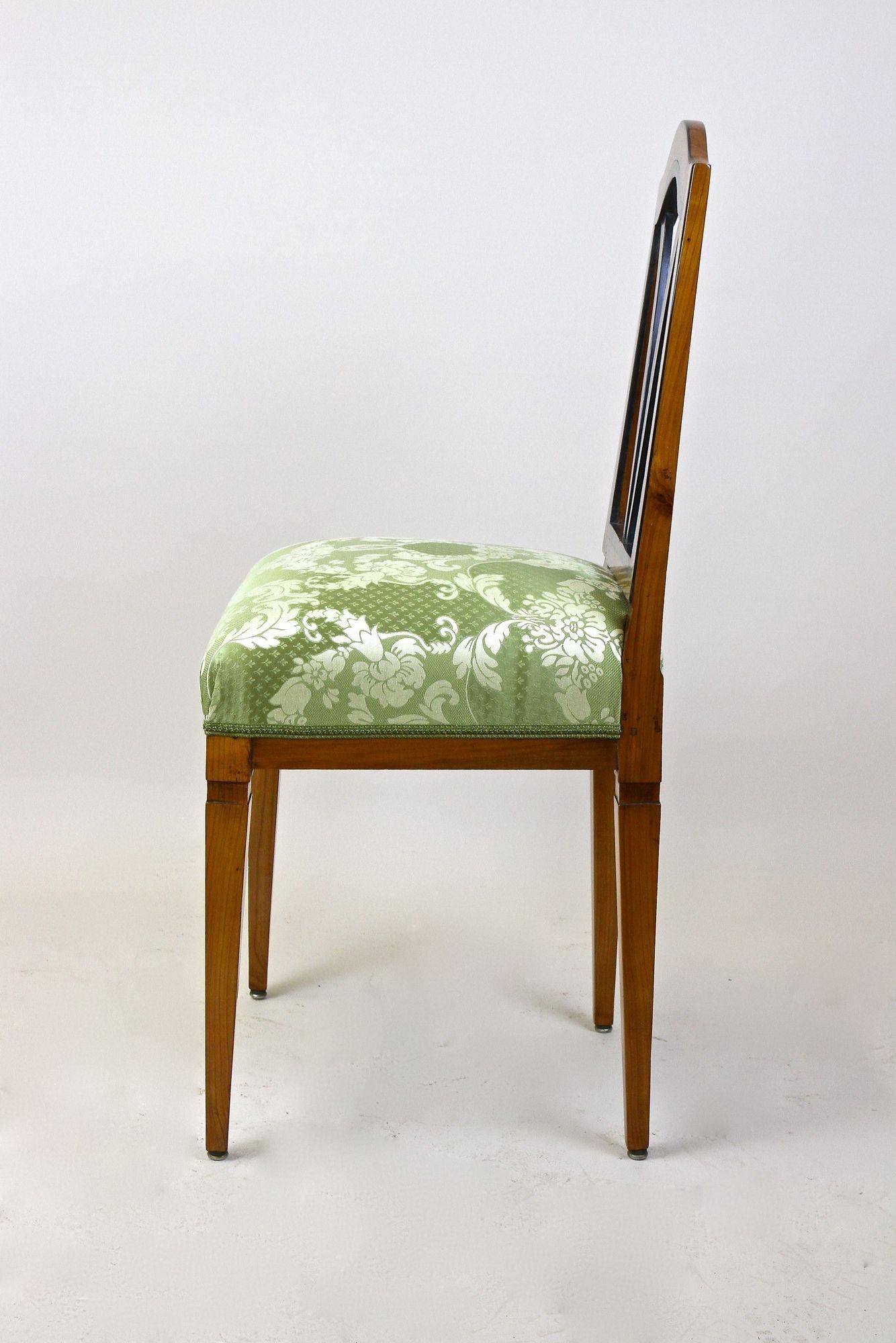 18th Century Cherrywood Side Chair Newly Upholstered, Austria, circa 1790 For Sale 2