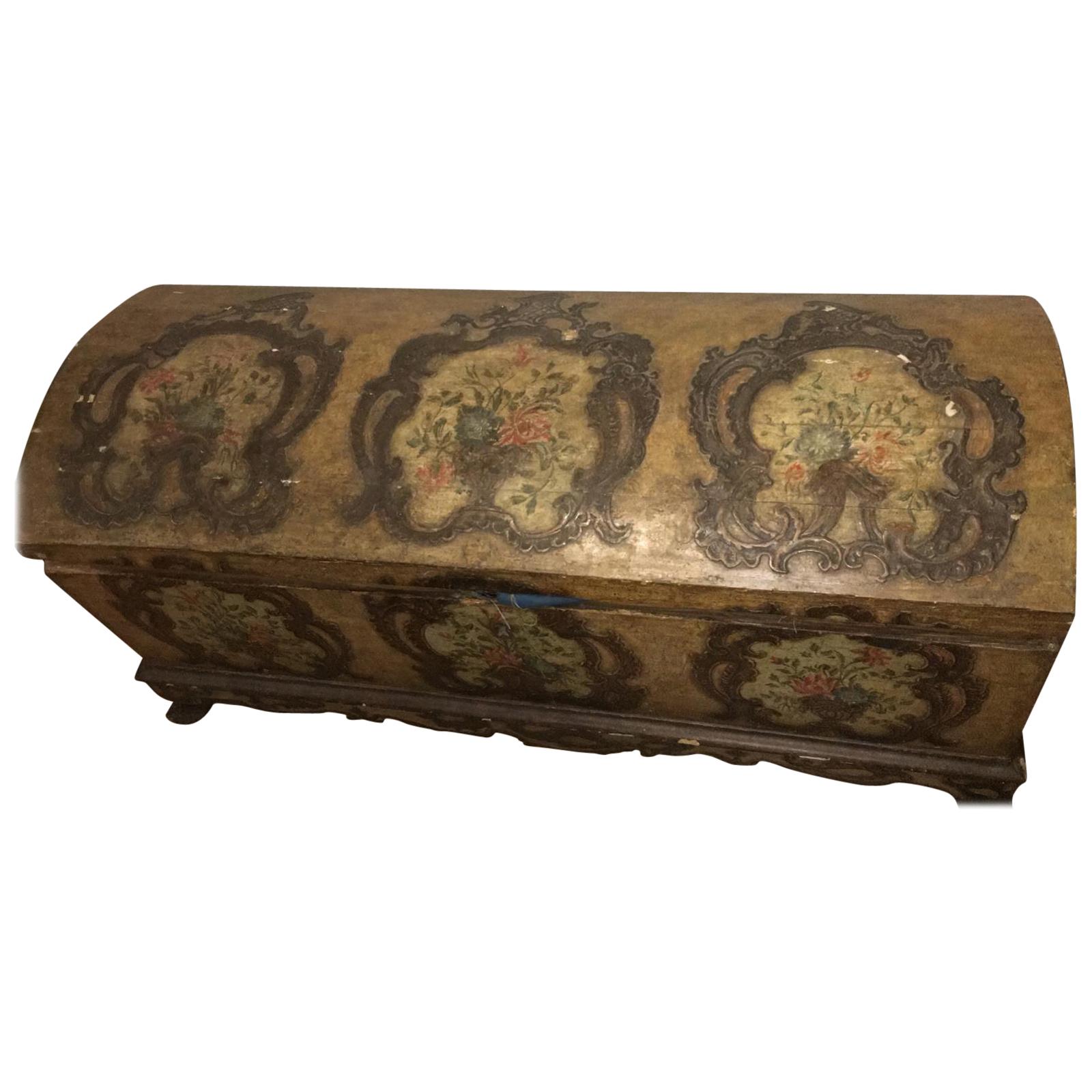 18th Century Chest in Lacquered Wood