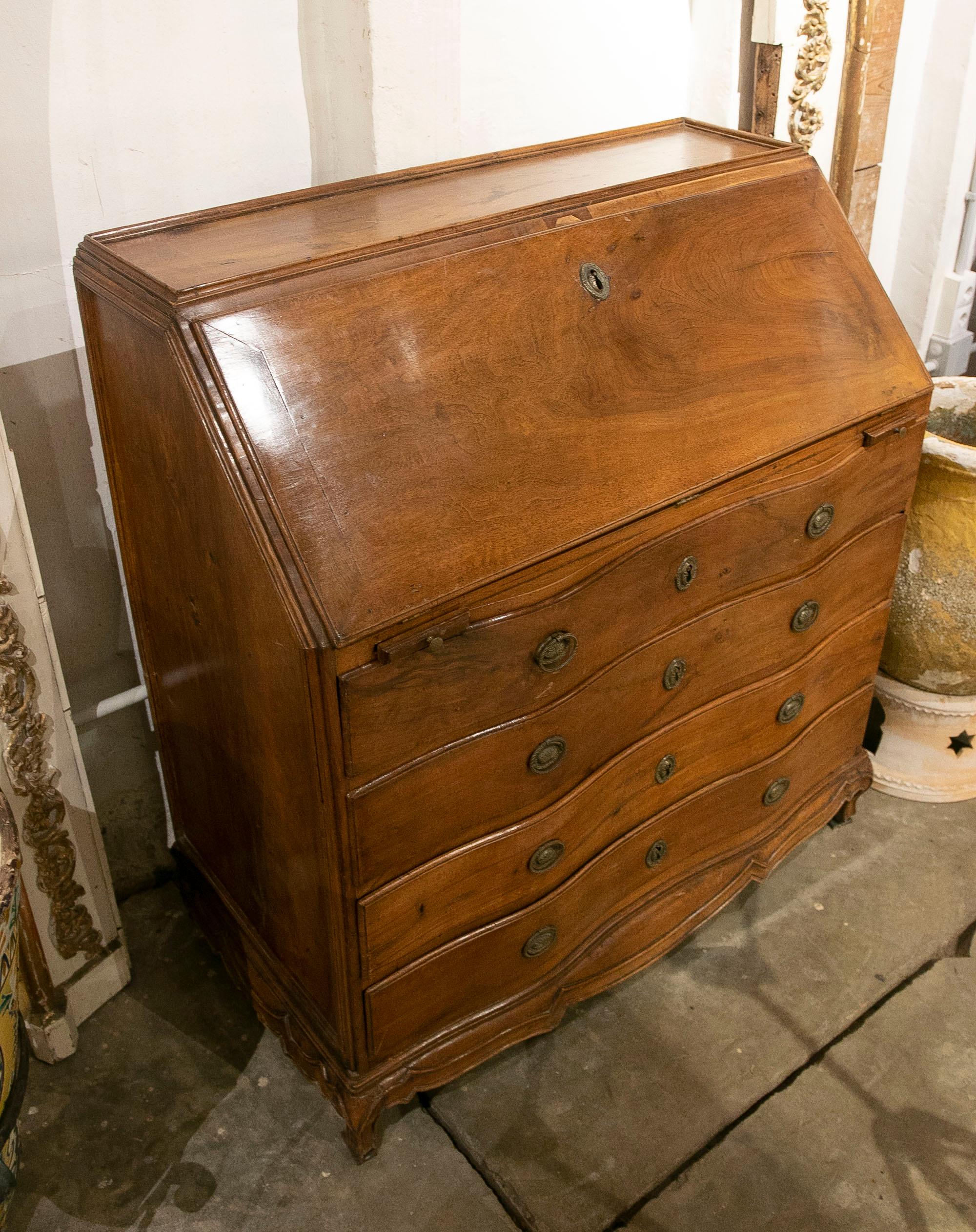 18th Century Chest of Drawers with Folding Top and Secretaire with Drawers For Sale 12