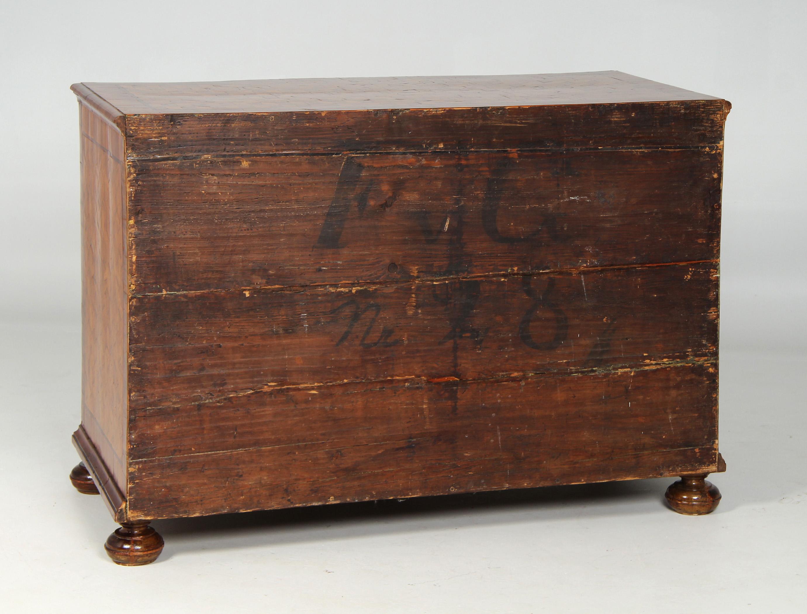 18th Century Chest Of Drawers with Trompe-l'œil Marquetry, Germany, circa 1770 For Sale 9