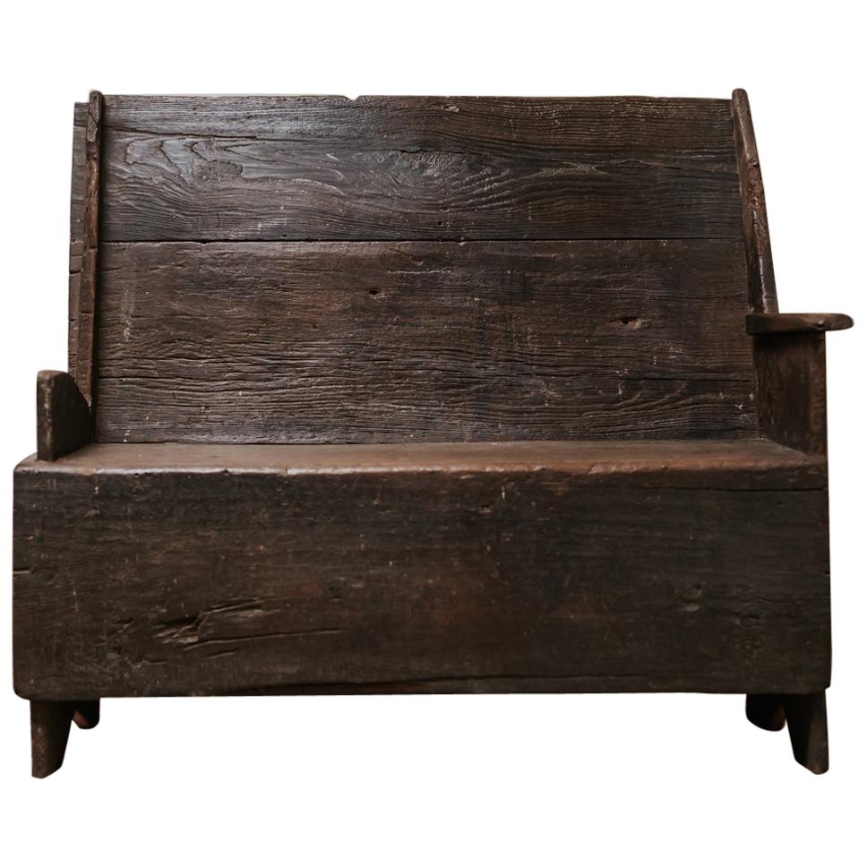 18th Century Chestnut Italian Bench