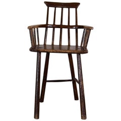 18th Century Childs Comb Back Stick High Chair