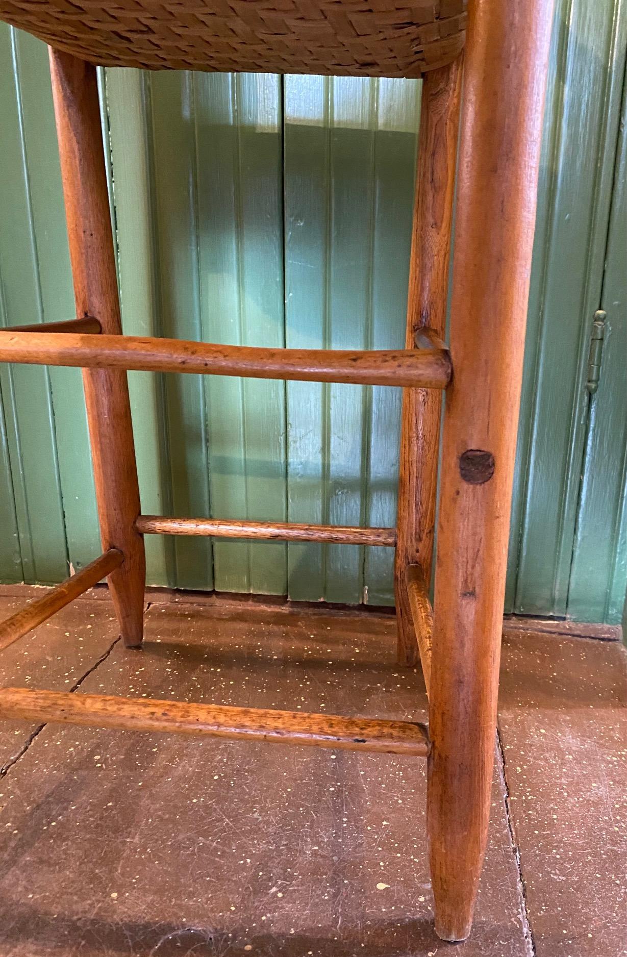 American Colonial 18th Century Child's Thumb Back Windsor High Chair For Sale