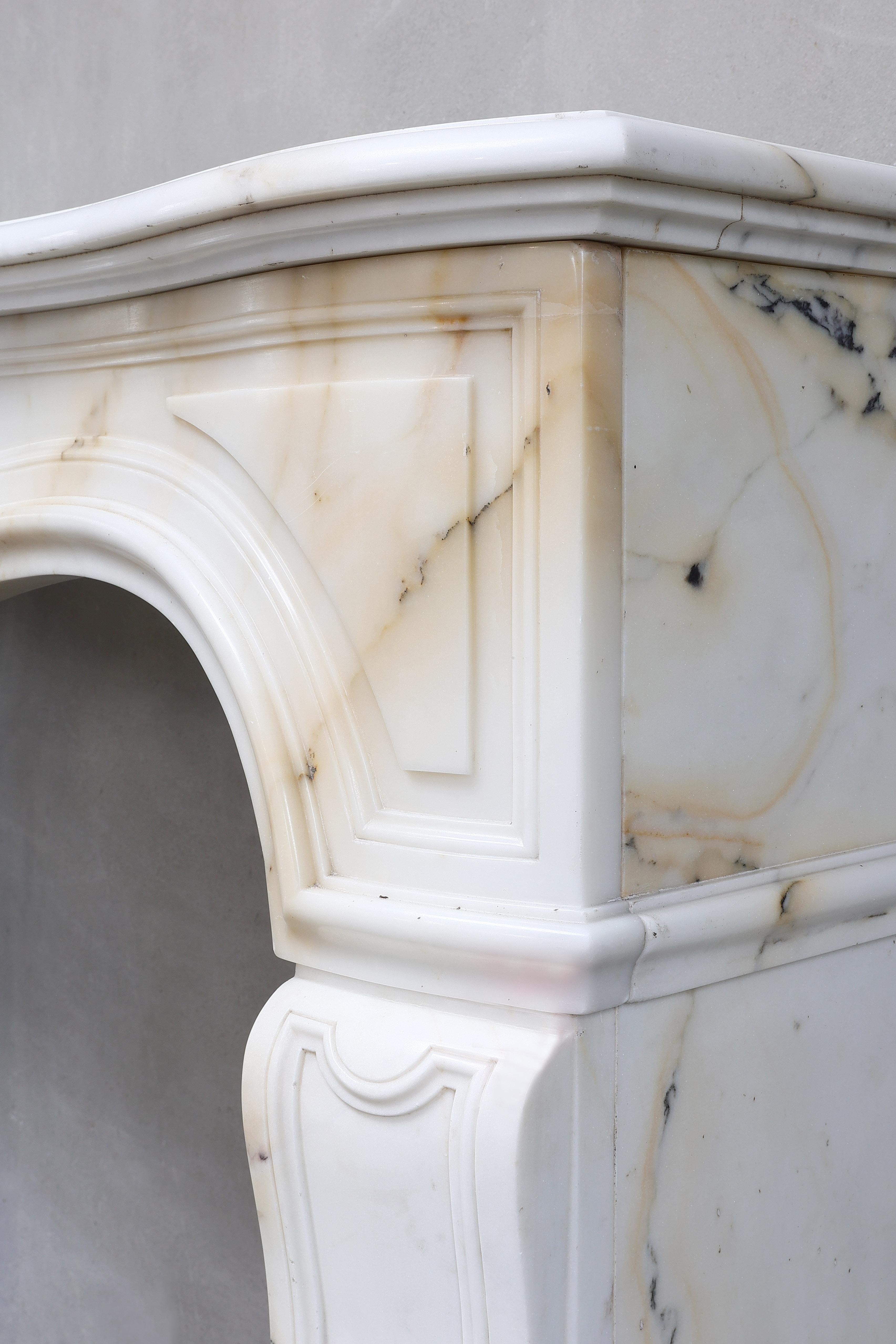 18th Century Chimney in Style of Louis XV of Paonazzo Marble 3