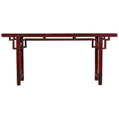 18th Century Chinese Altar Table in Red Lacquer