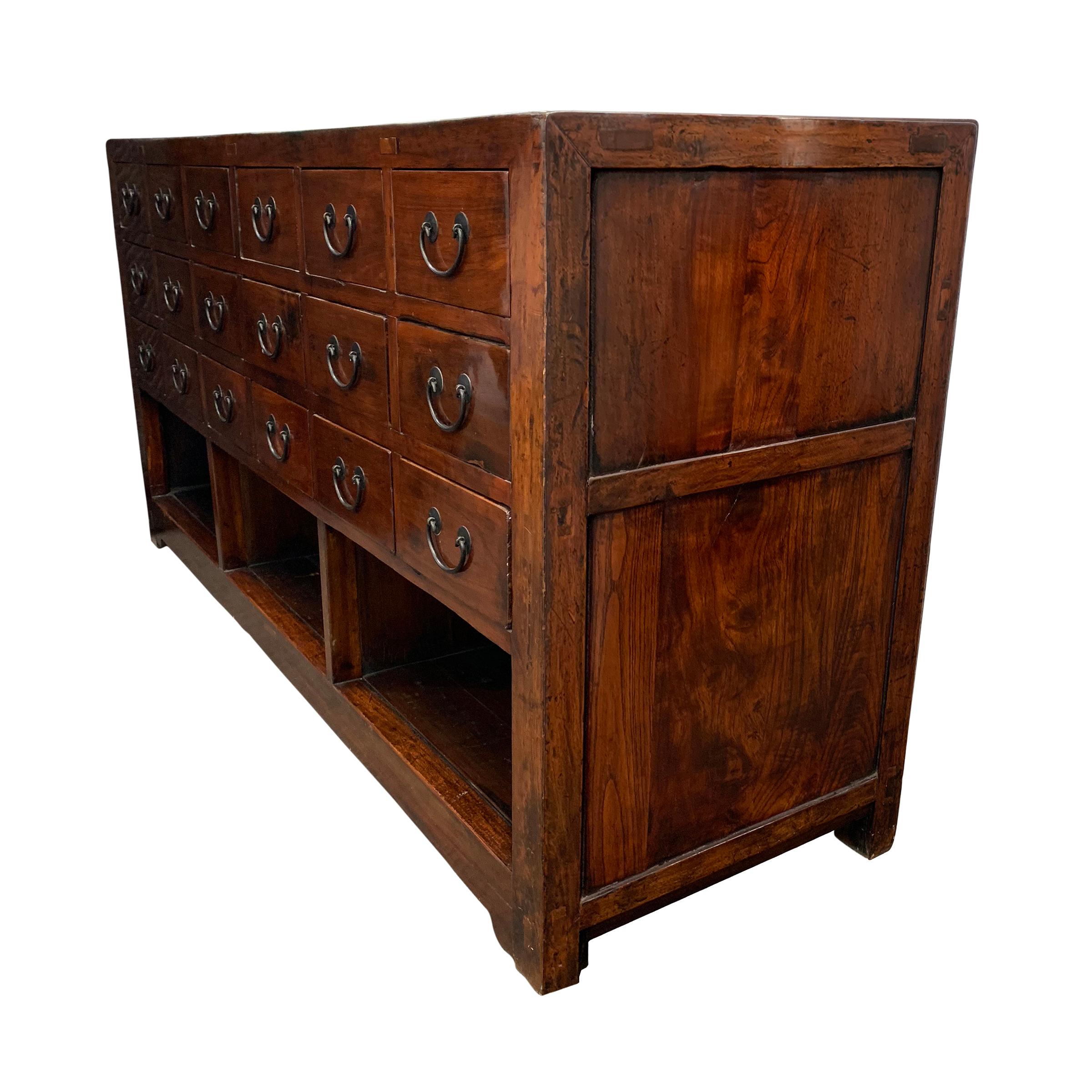 apothecary console table