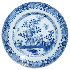 18th Century Chinese Blue and White Plate