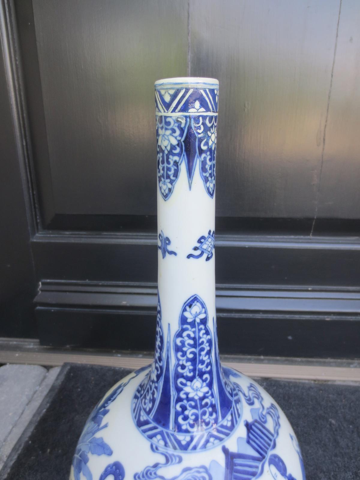 18th Century and Earlier 18th Century Chinese Blue and White Vase