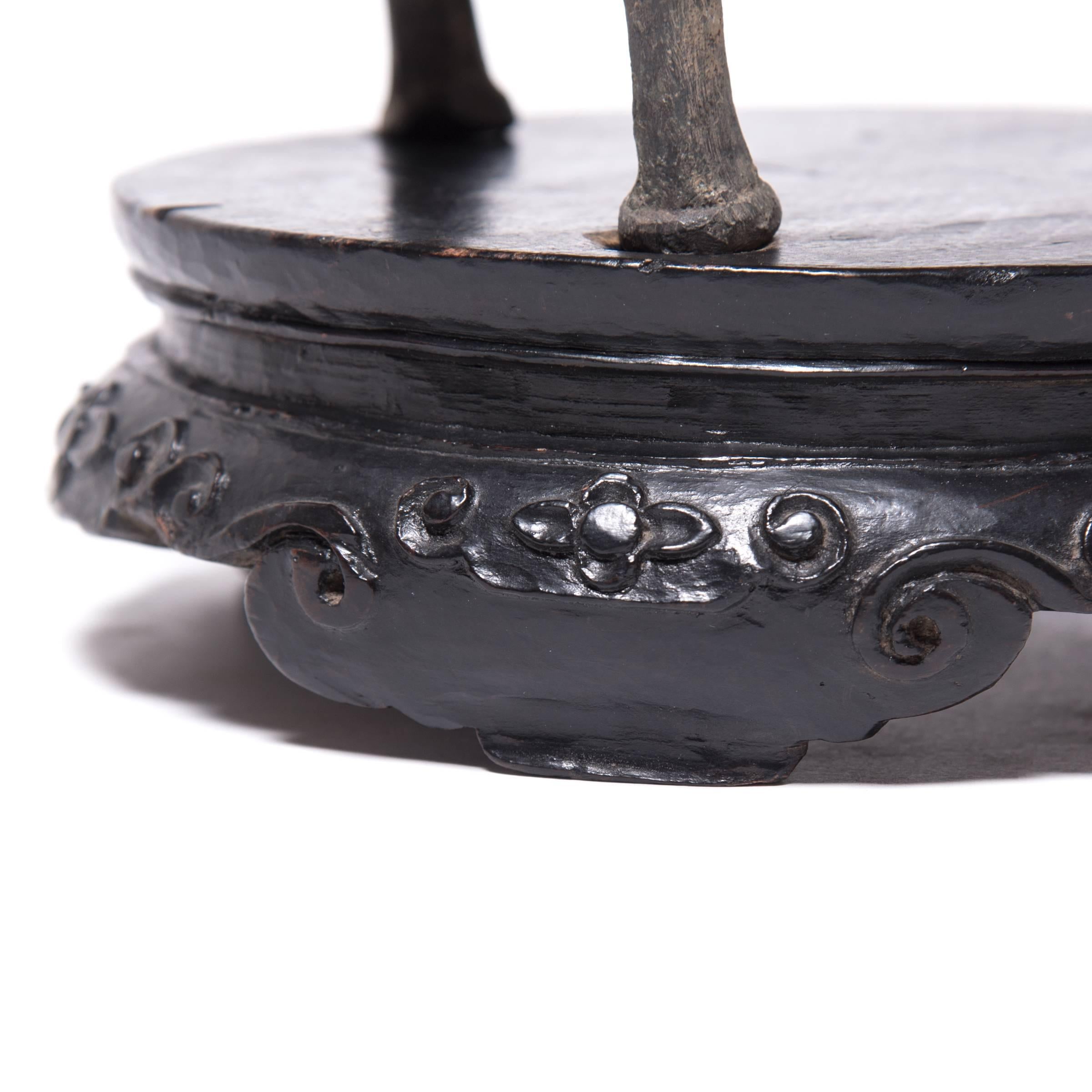 18th Century Chinese Bronze Vessel with Tripod Feet, c. 1750 For Sale