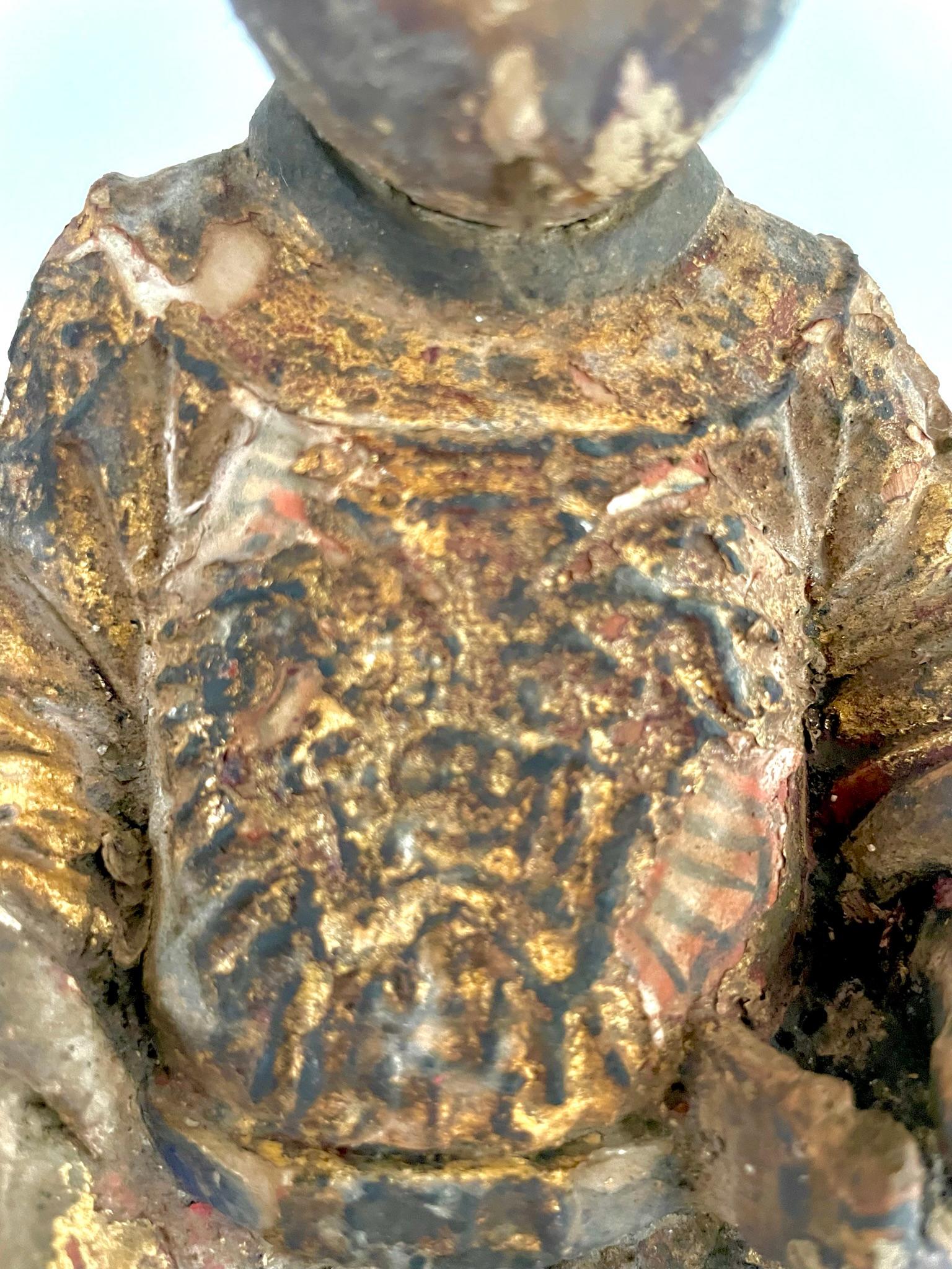 18. Jahrhundert Chinesisch geschnitzt Holz Alter Gott im Zustand „Gut“ im Angebot in Atlanta, GA