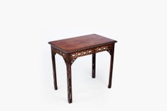 18th Century Chinese Chippendale Mahogany Silver Table