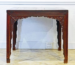 18th Century Chinese Eight Immortals Table with Carved Apron and Legs