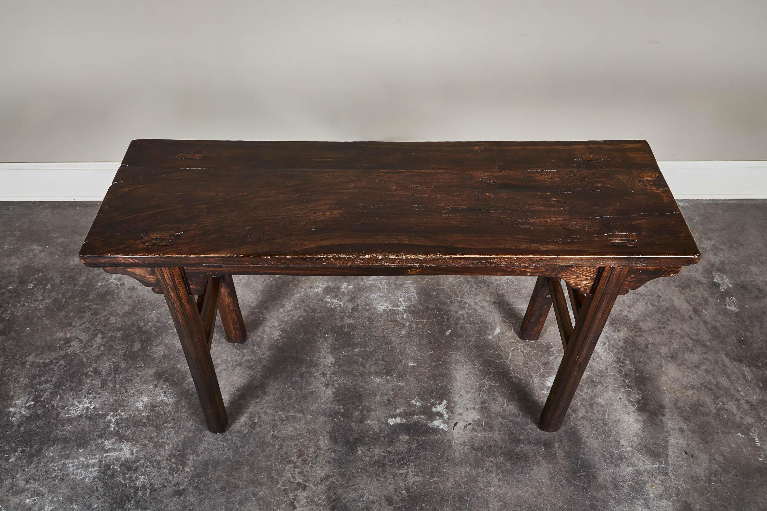 Chinese Export 18th Century Chinese Elm Altar Table