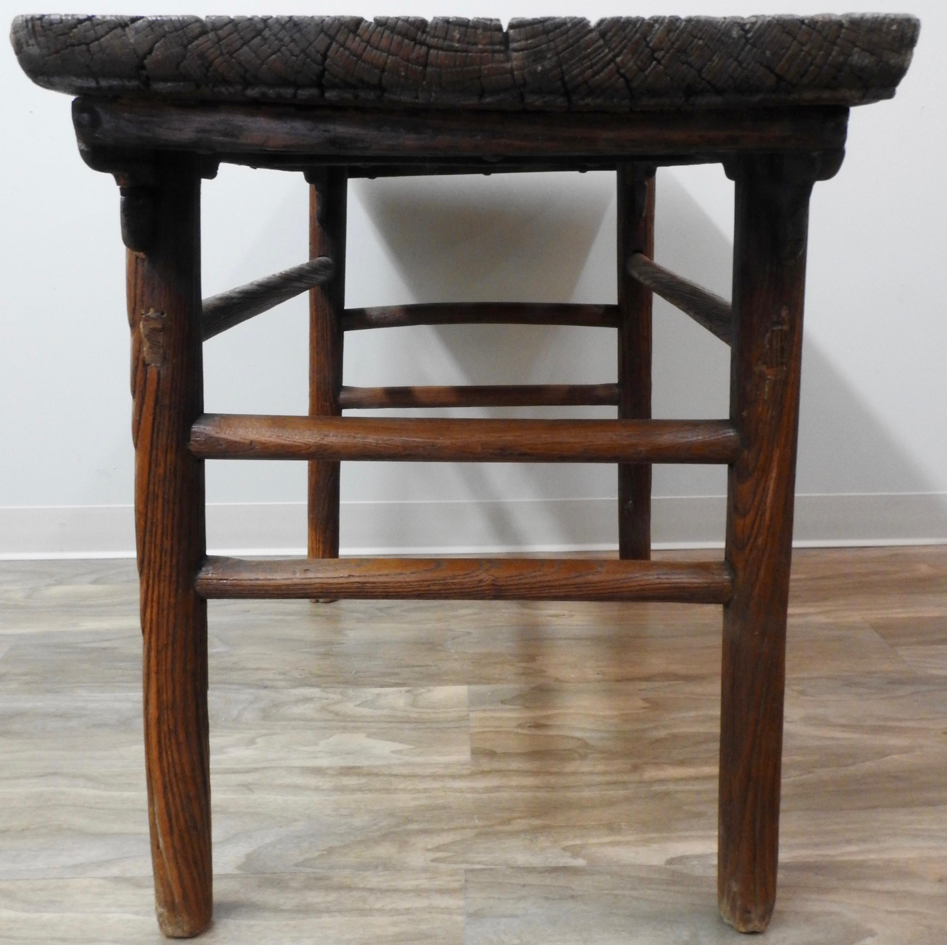 Chinese Elmwood Altar Table, 18th Century For Sale 4