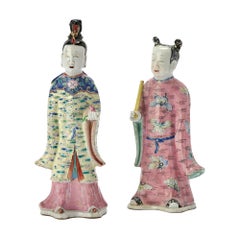 18th-century Chinese Export Figures of Two Immortals