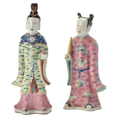 18th-century Chinese Export Figures of Two Immortals