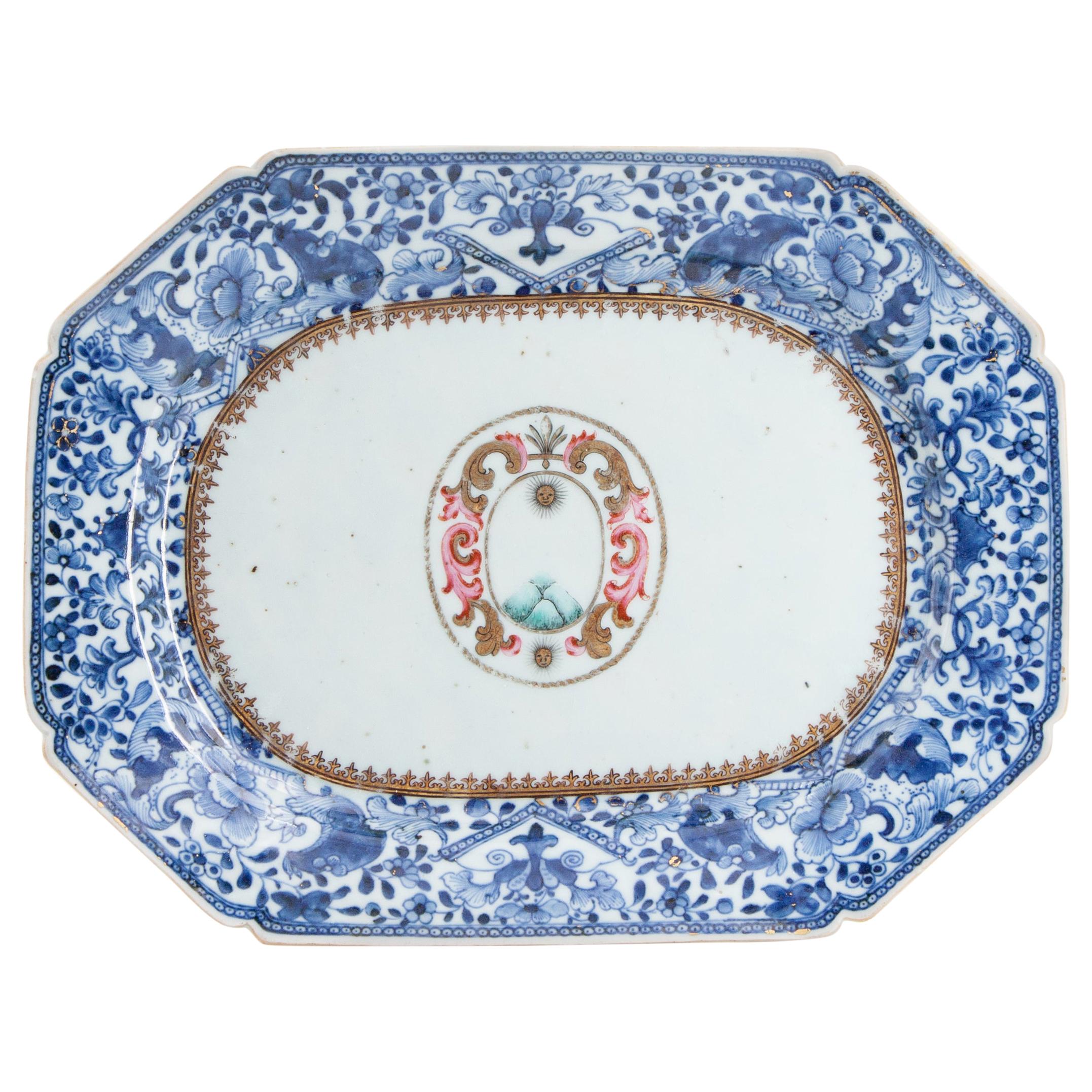 18th Century Chinese Export Porcelain Armorial Platter