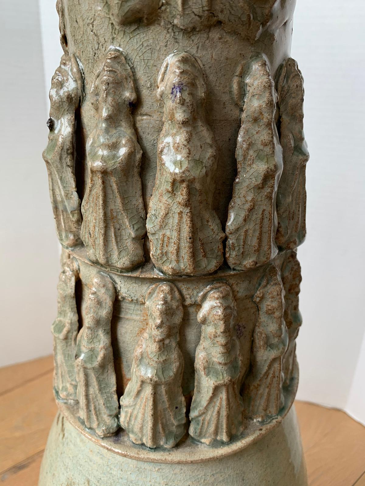 18th Century Chinese Glazed Pottery Hunping or Funerary Urn, Poss. Song Dynasty For Sale 6