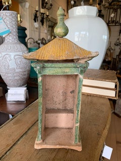 18th Century Chinese Glazed Pottery Temple, Probably Ming