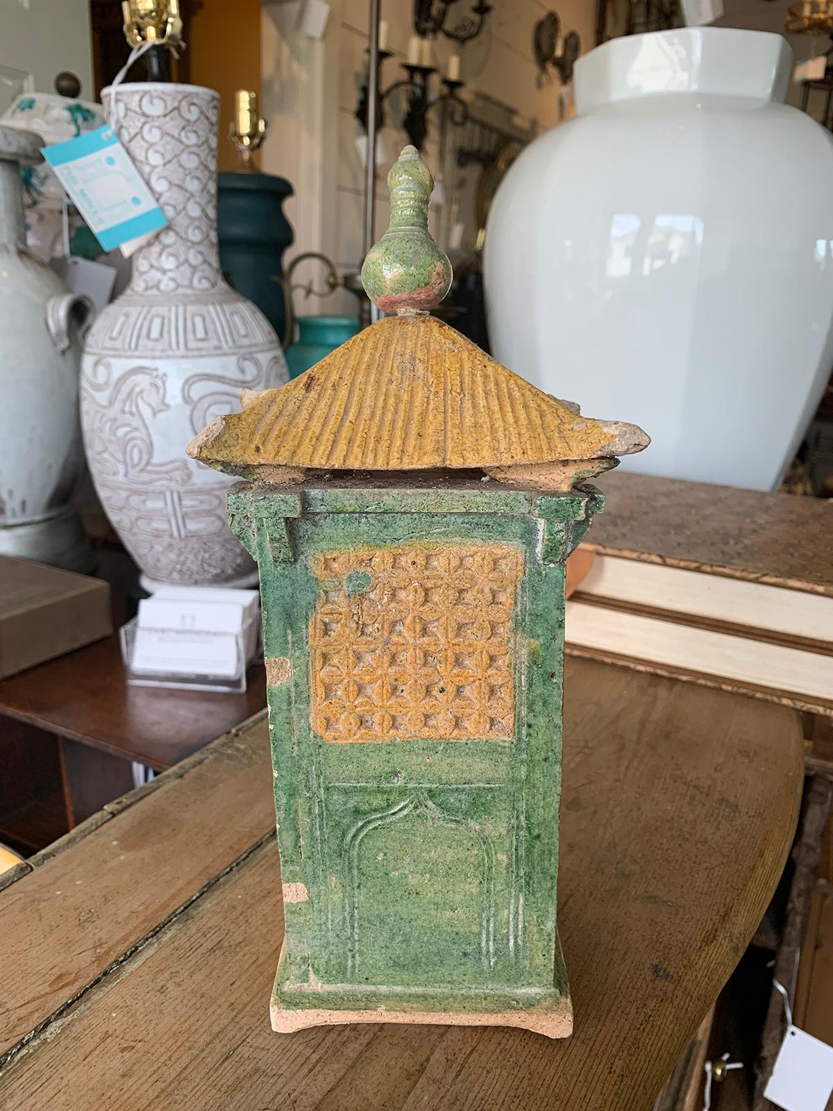 18th Century Chinese Glazed Pottery Temple, Probably Ming In Good Condition For Sale In Atlanta, GA