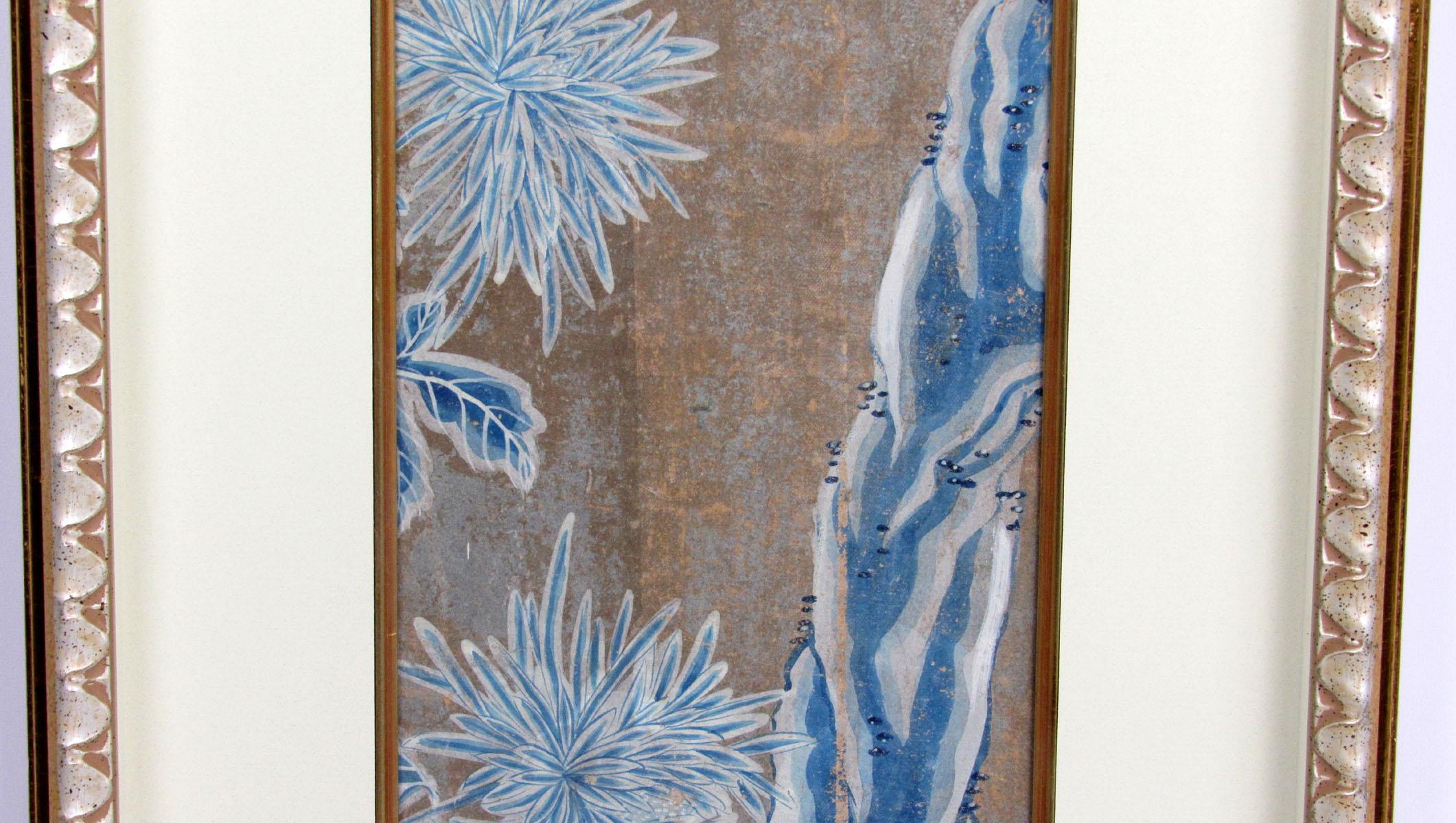 18th Century Chinese Hand-Painted Wallpaper Panel In Excellent Condition In Dallas, TX