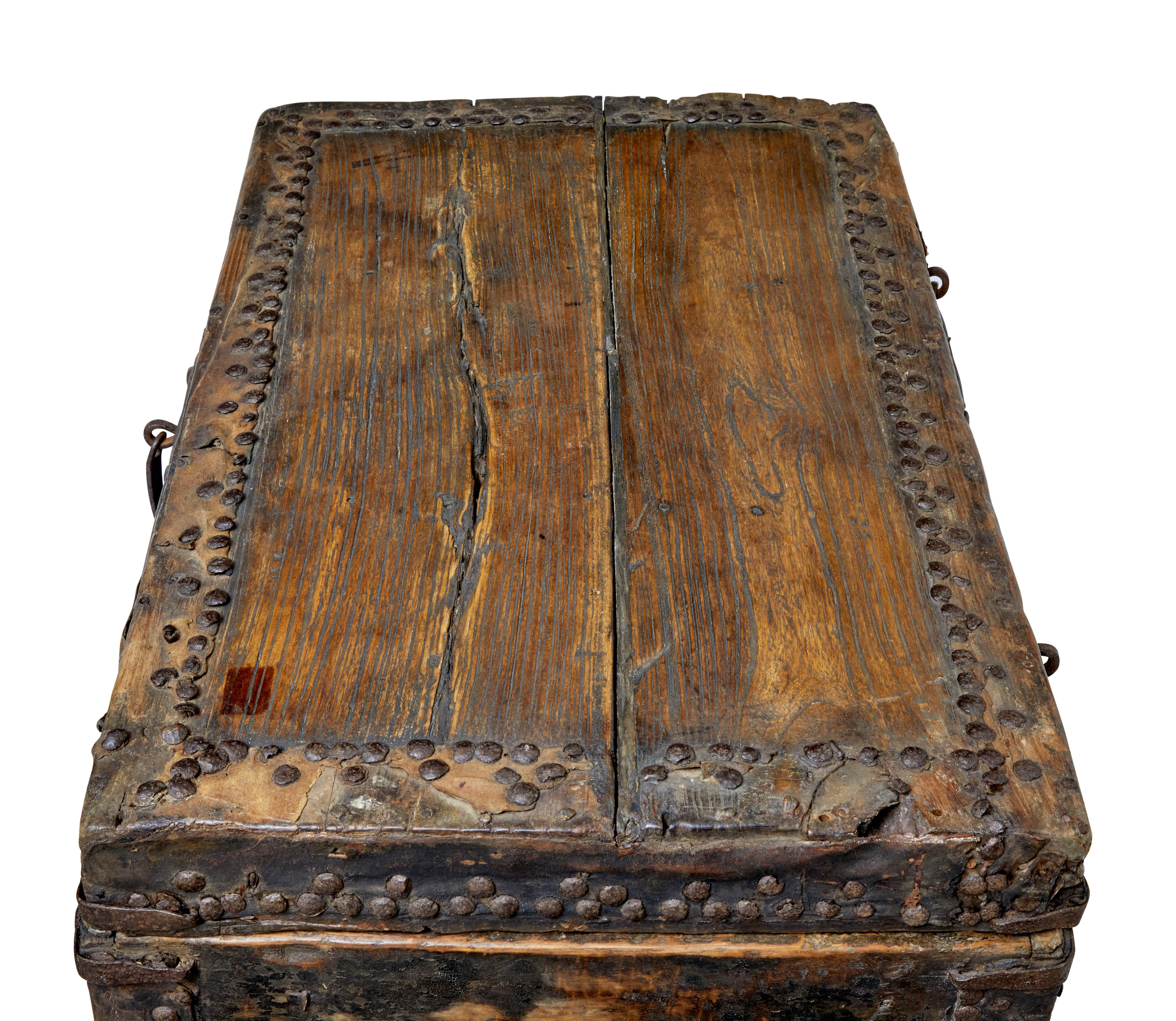 Chinese Export 18th Century Chinese Hard Wood Coffer Chest
