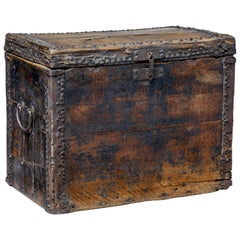 18th Century Chinese Hard Wood Coffer Chest