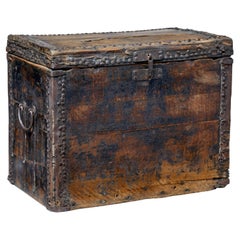 Arca de madera dura china del siglo XVIII
