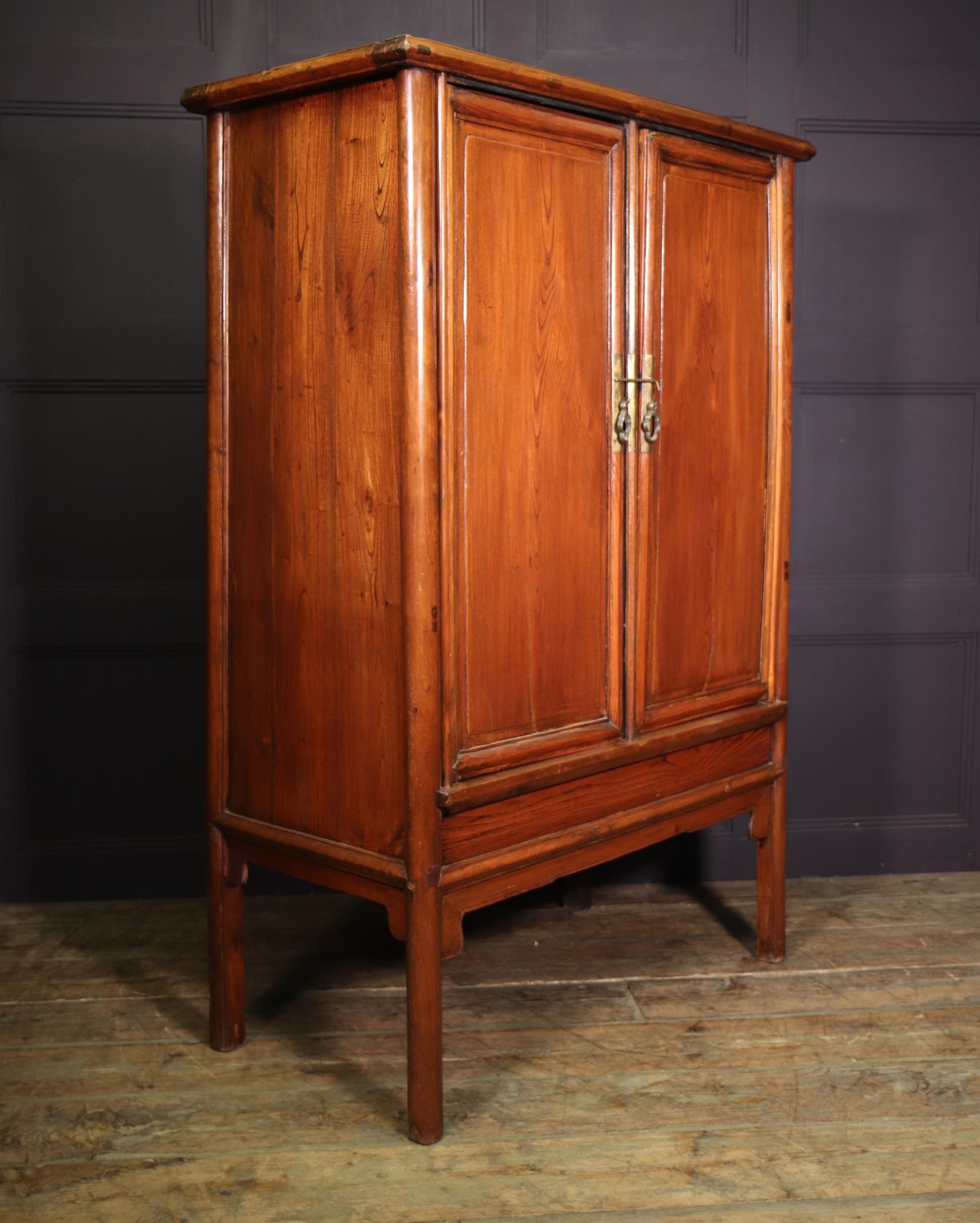 18th Century Chinese Hardwood Tapered Cabinet For Sale 6