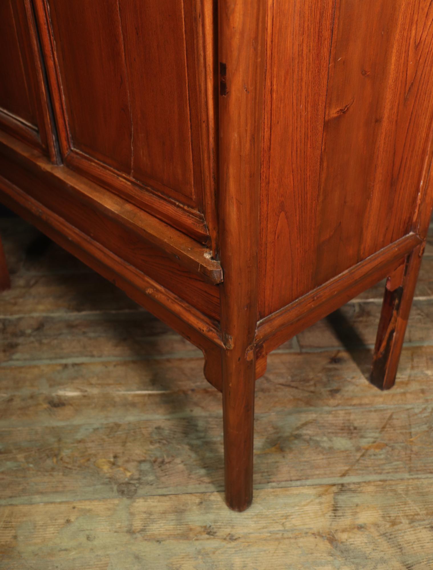 18th Century Chinese Hardwood Tapered Cabinet For Sale 8