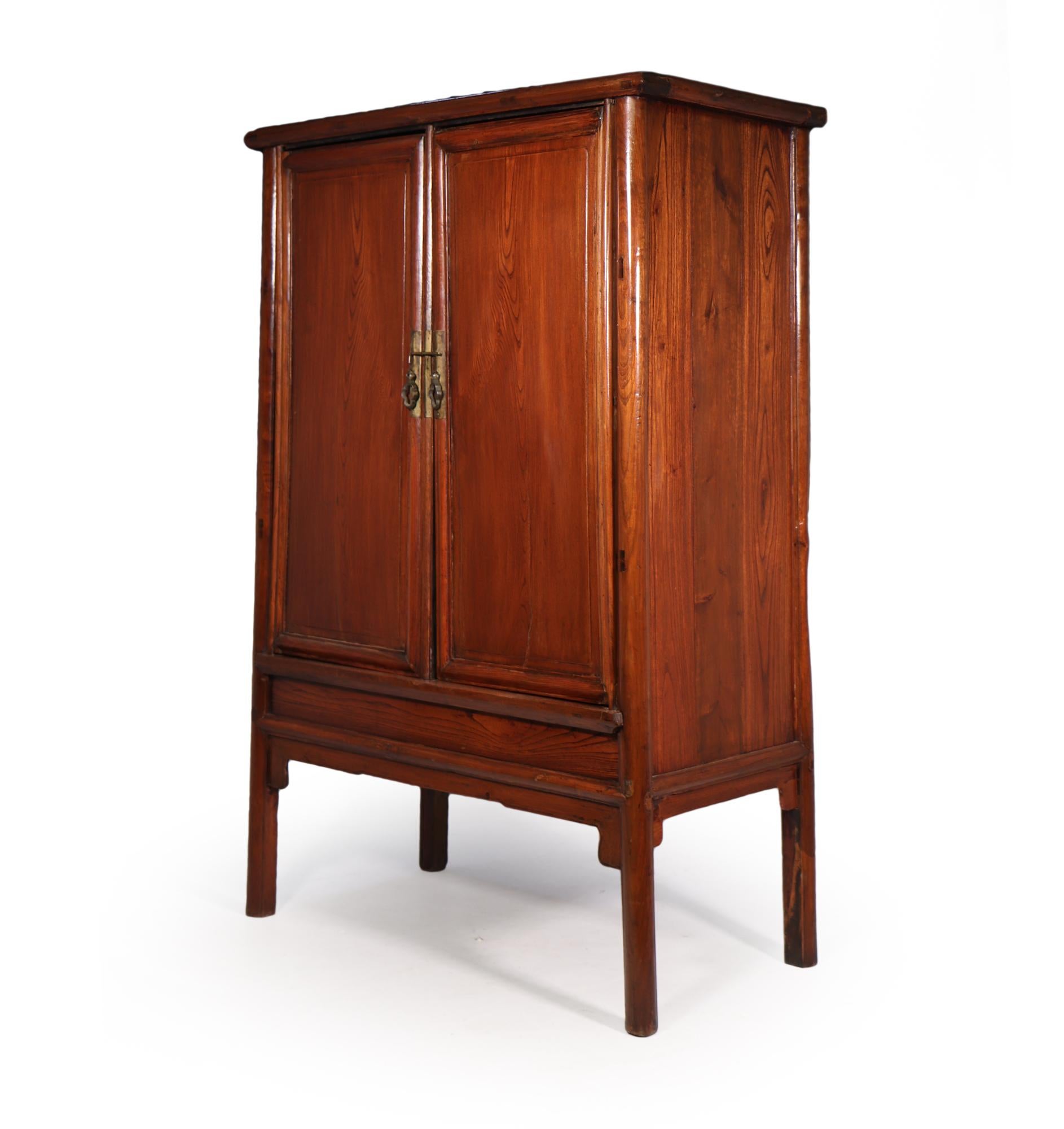 Chinese Export 18th Century Chinese Hardwood Tapered Cabinet For Sale