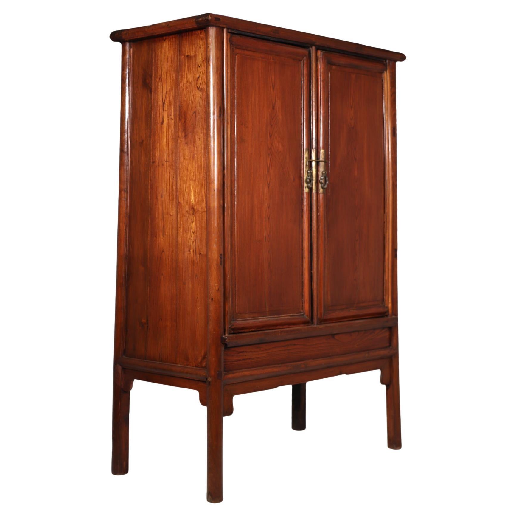 18th Century Chinese Hardwood Tapered Cabinet