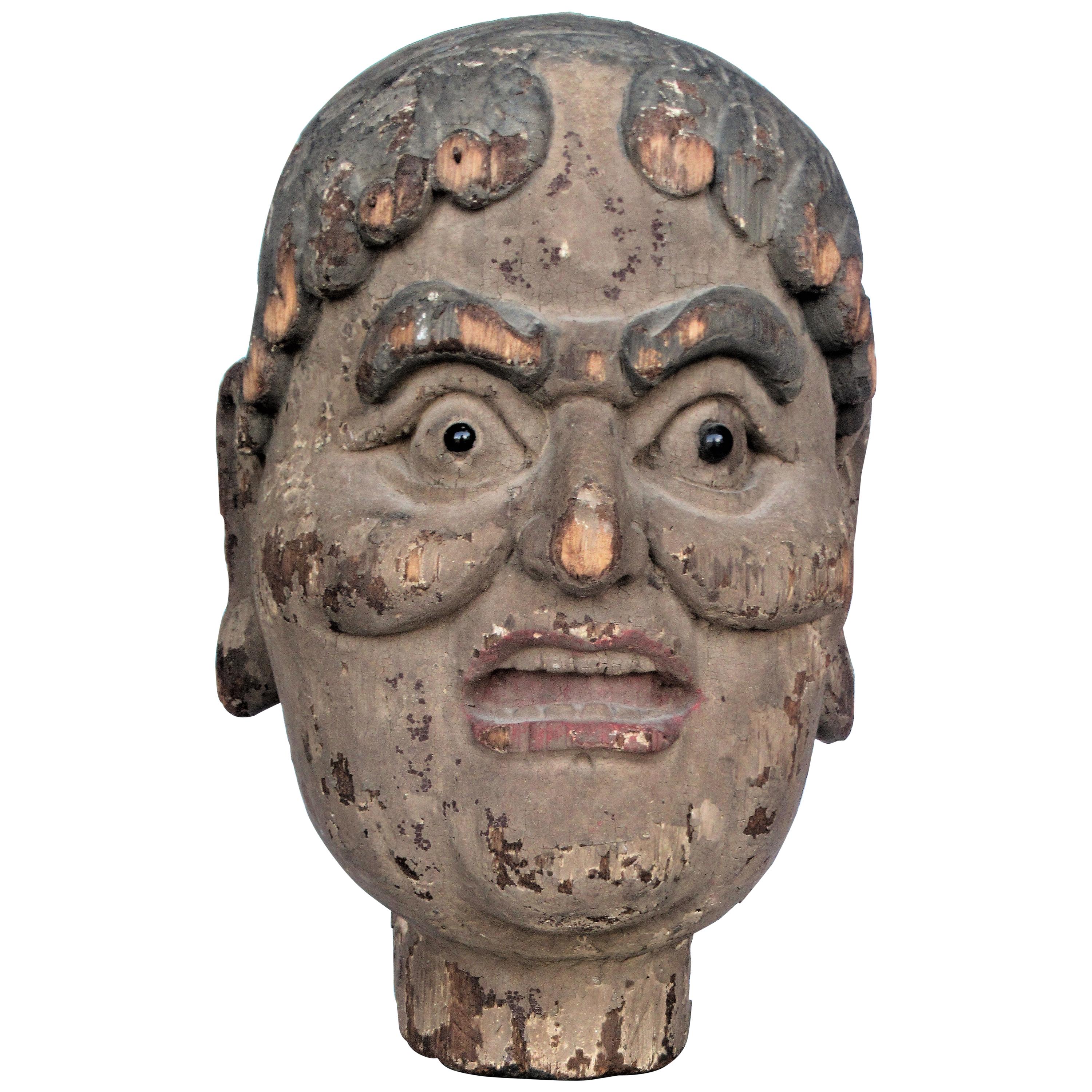  Antique Chinese Head of a Luohan