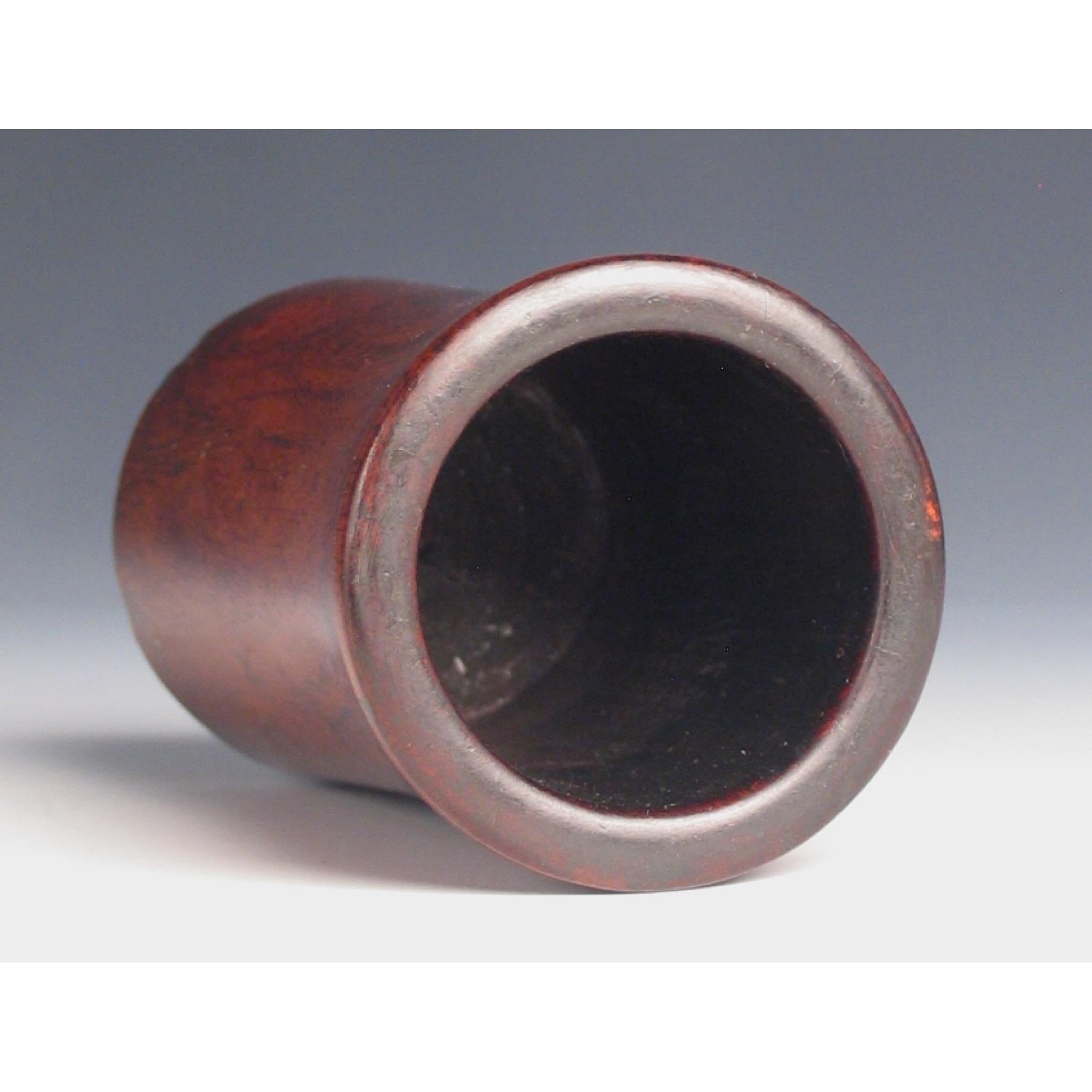 18th Century and Earlier 18th century Chinese Huanghuali Brush Pot  (Bitong) For Sale