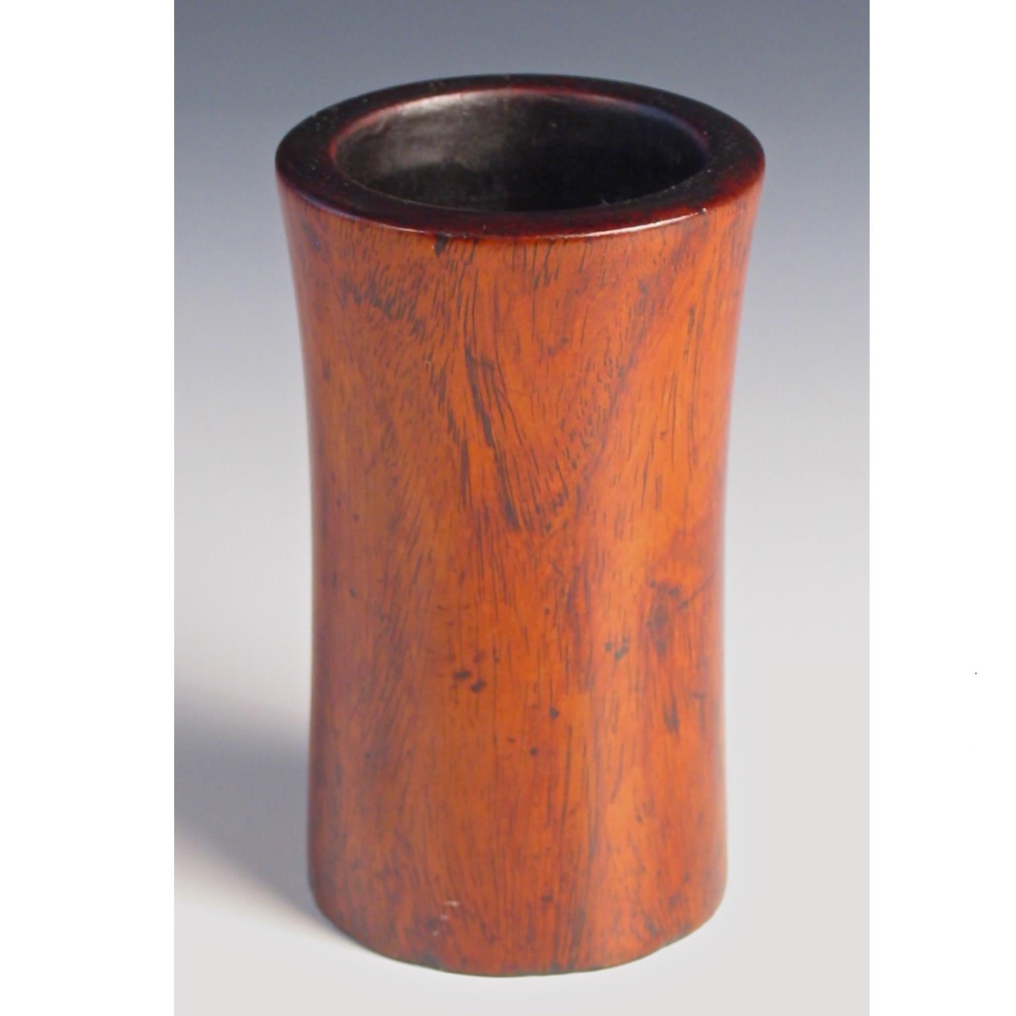 18th century Chinese Huanghuali Brush Pot  (Bitong) For Sale 1