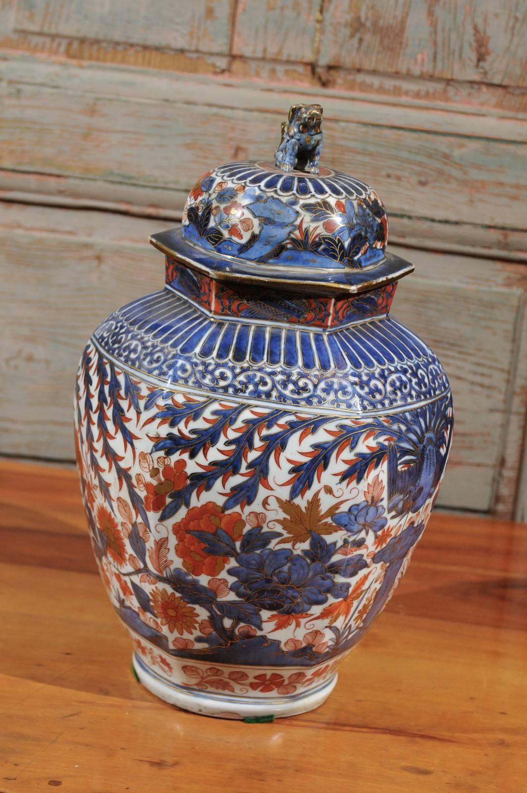 18th century Chinese Imari covered Urn.
 