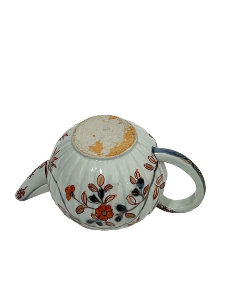 18th Century Chinese Imari Pumpkin Shaped Small Teapot 4