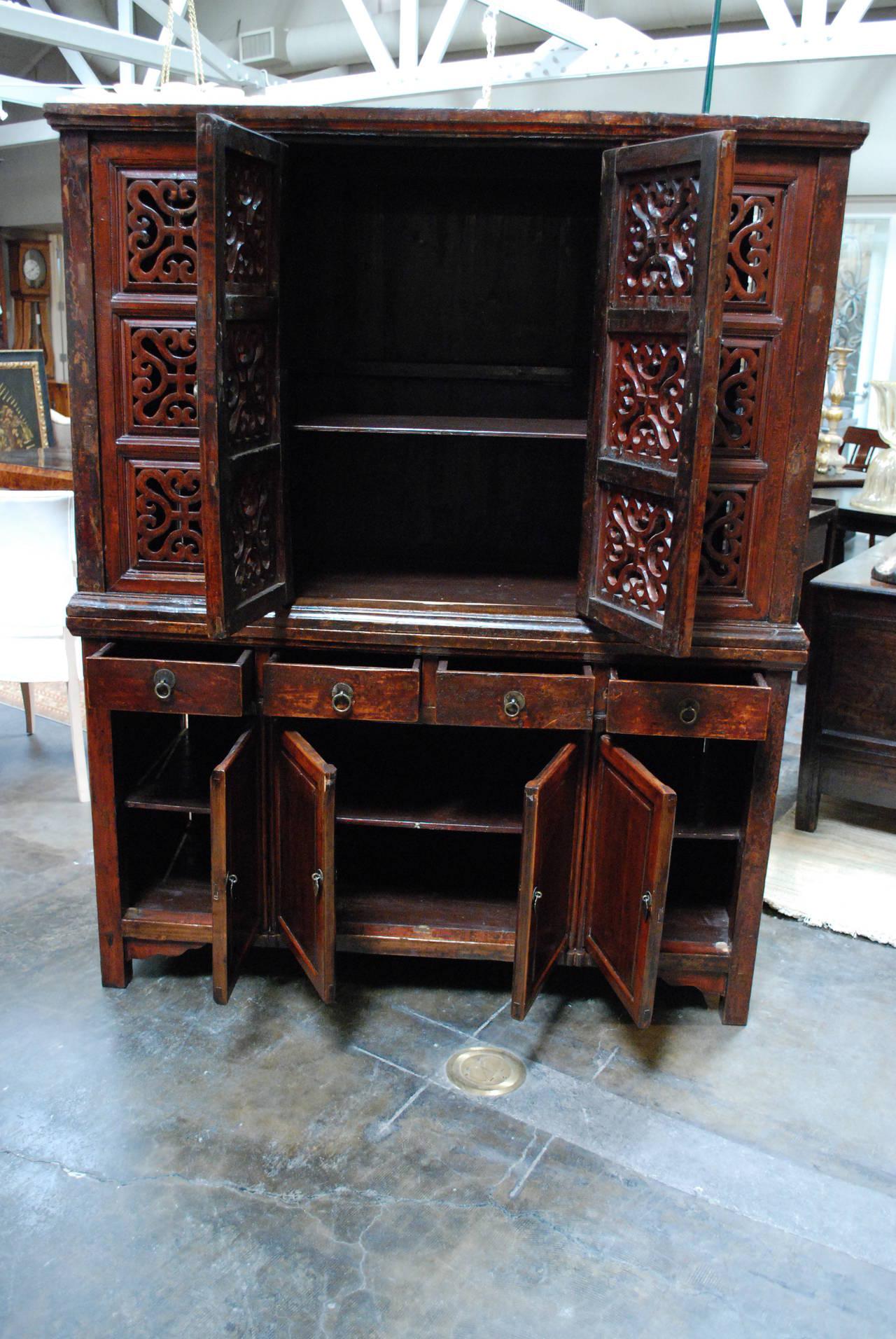 Chinese Export 18th Century Chinese Kitchen Cabinet For Sale