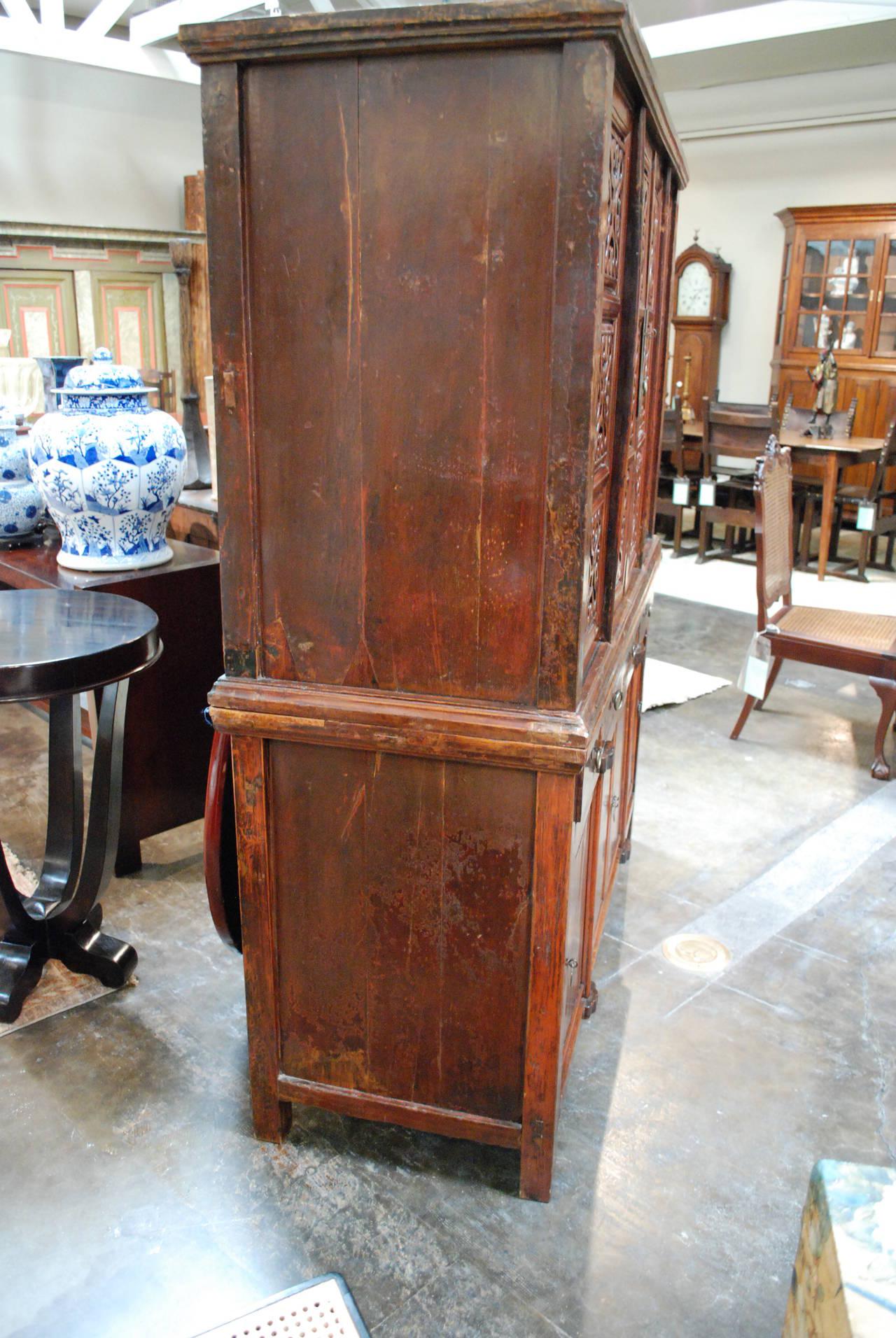 18th Century and Earlier 18th Century Chinese Kitchen Cabinet For Sale