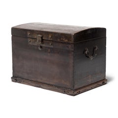 18th Century Chinese Lacquered Domed Trunk