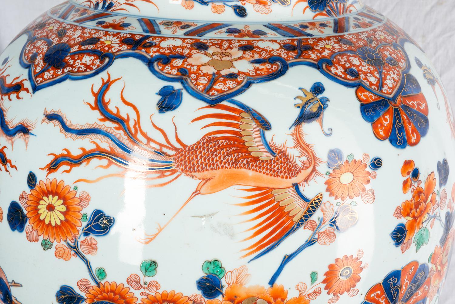 18th Century Chinese Lidded Imari Vase, Ormolu Mounted For Sale 3